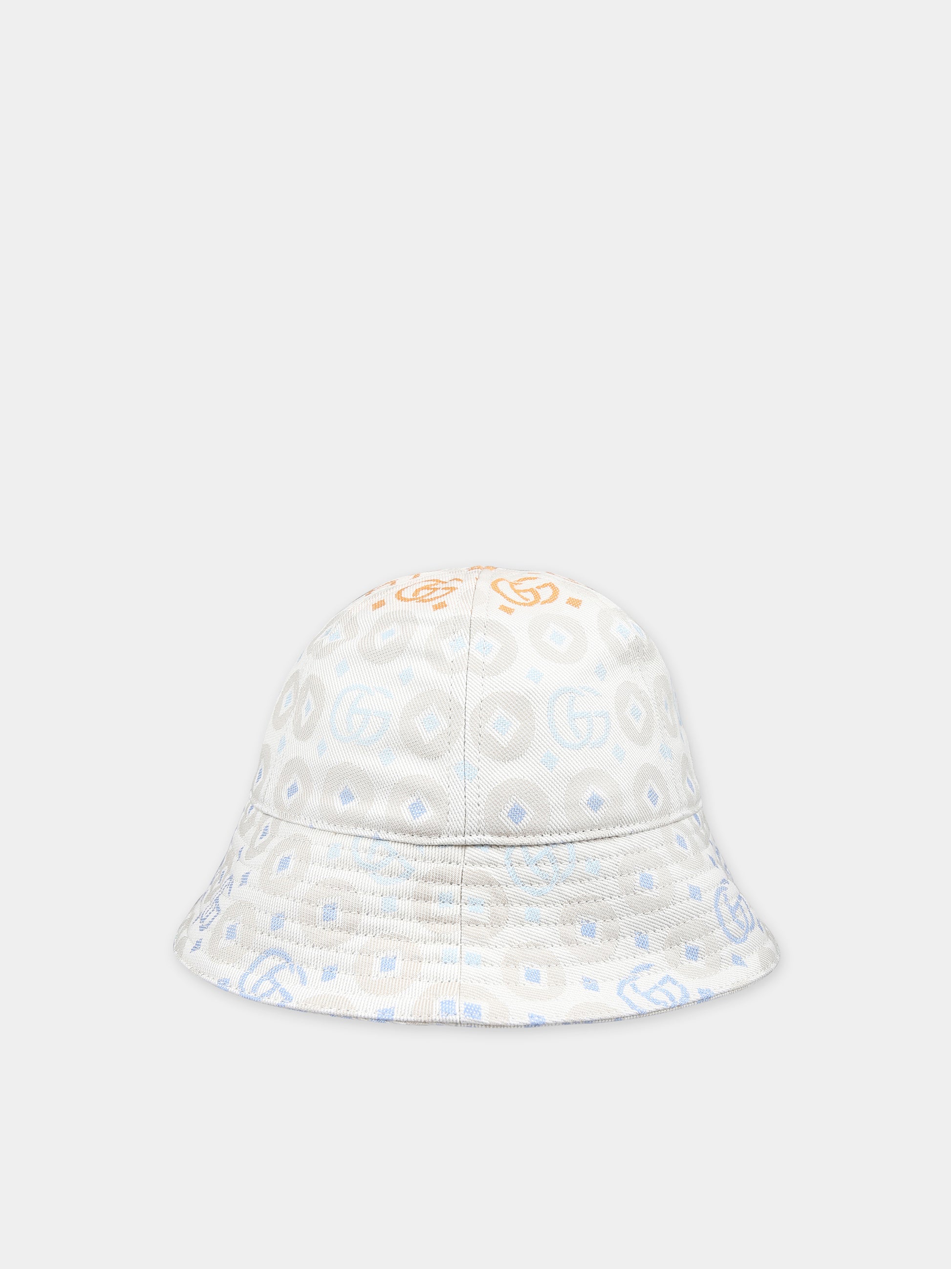 Cloche avorio per bambini con doppia G,Gucci Kids,786614 4HA9O 9200