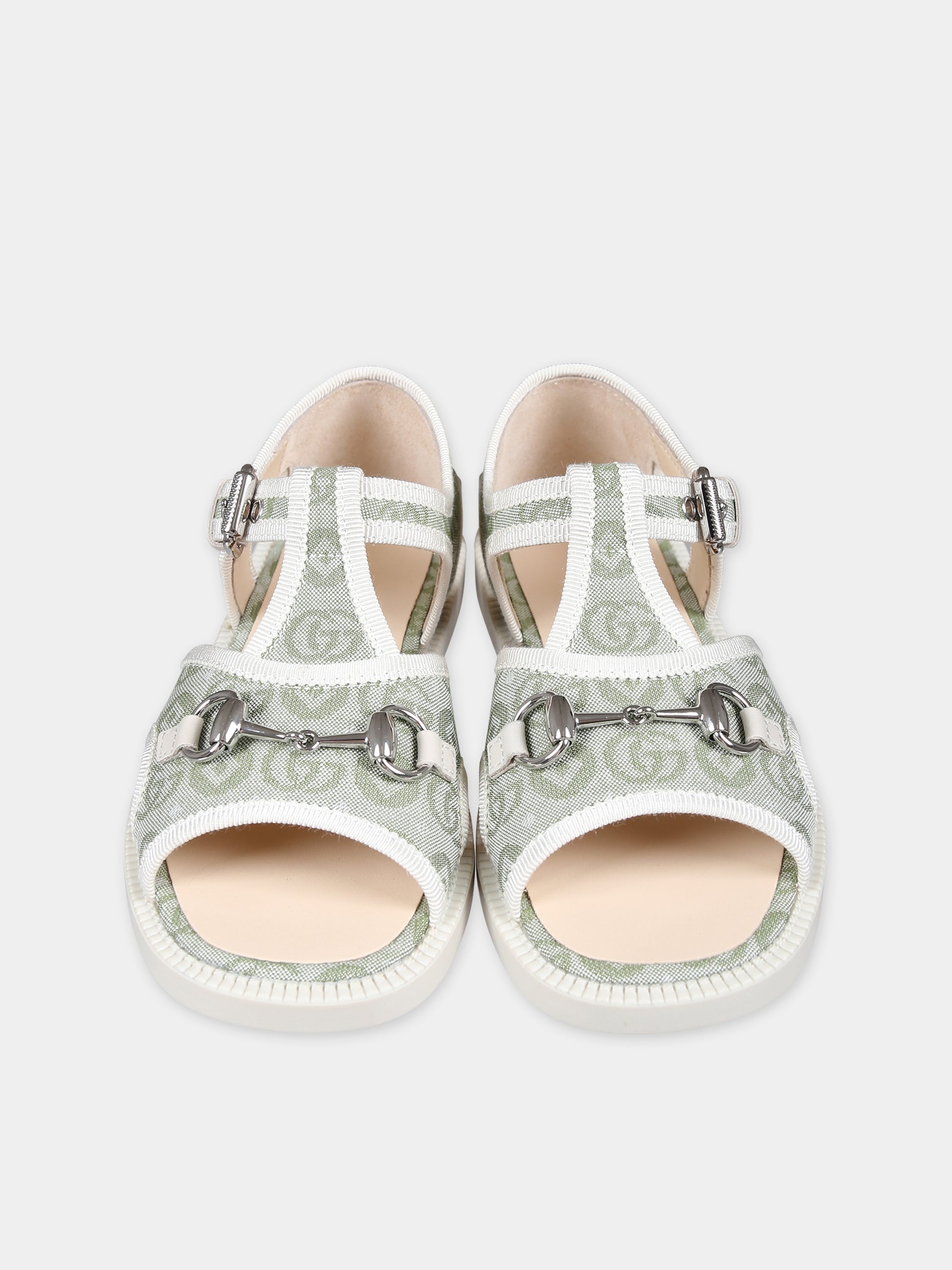 Sandali verdi per bambini con Morsetto,Gucci Kids,772394 HAAGU 1941