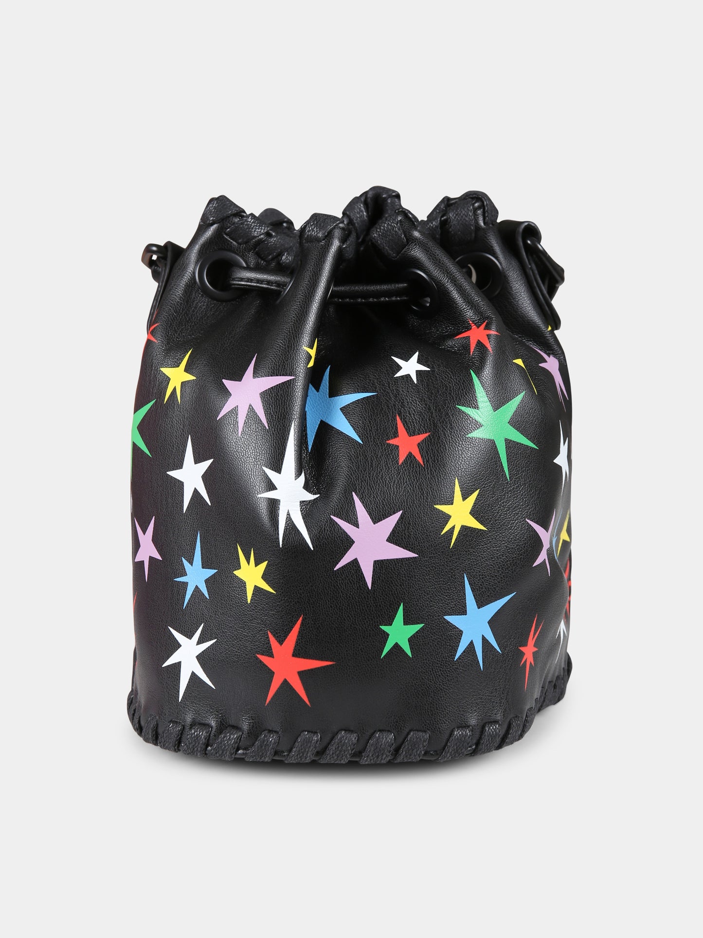 Borsa nera per bambina con stelle,Stella Mccartney Kids,TV0B88 Z2437 930MC