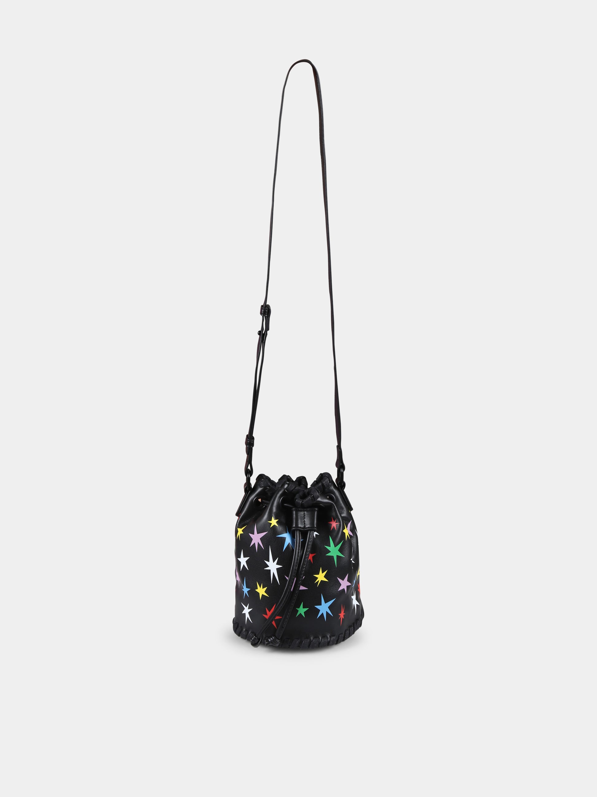 Borsa nera per bambina con stelle,Stella Mccartney Kids,TV0B88 Z2437 930MC