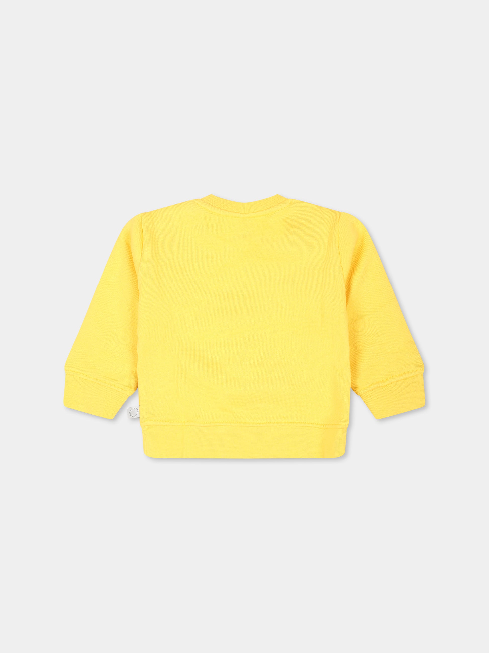 Felpa gialla per neonato con stampa gallo,Stella Mccartney Kids,TV4610 Z0453 238