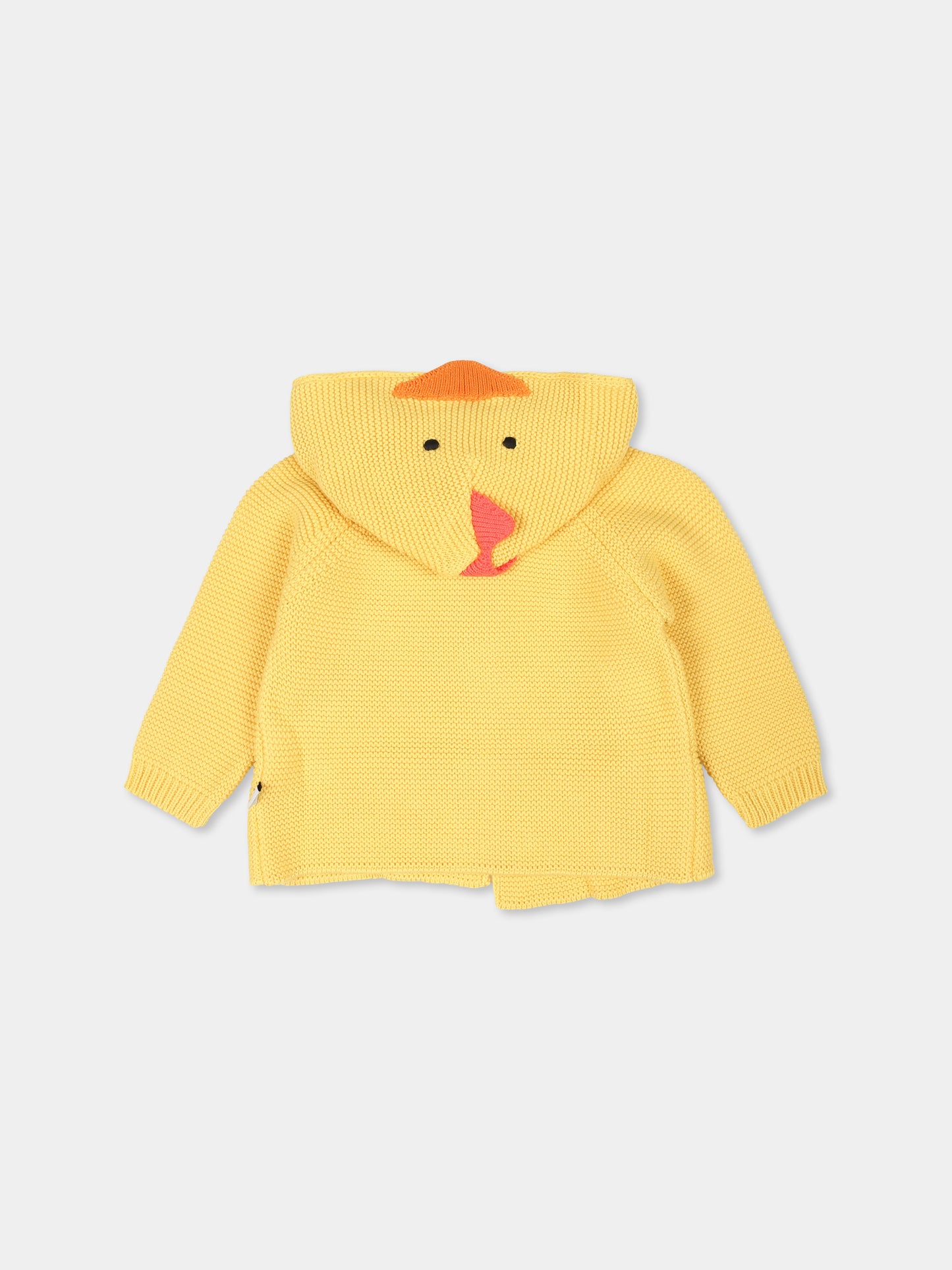 Cardigan giallo per neonato con gallo,Stella Mccartney Kids,TV9560 Z2423 226