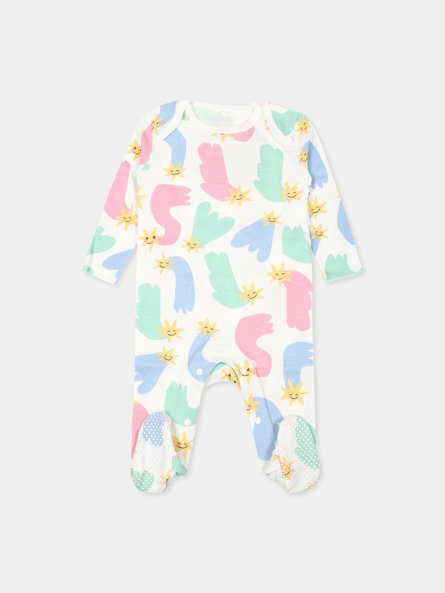 Set tutina bianco per neonata con stelle e logo,Stella Mccartney Kids,TVB030 Z2272 101MC