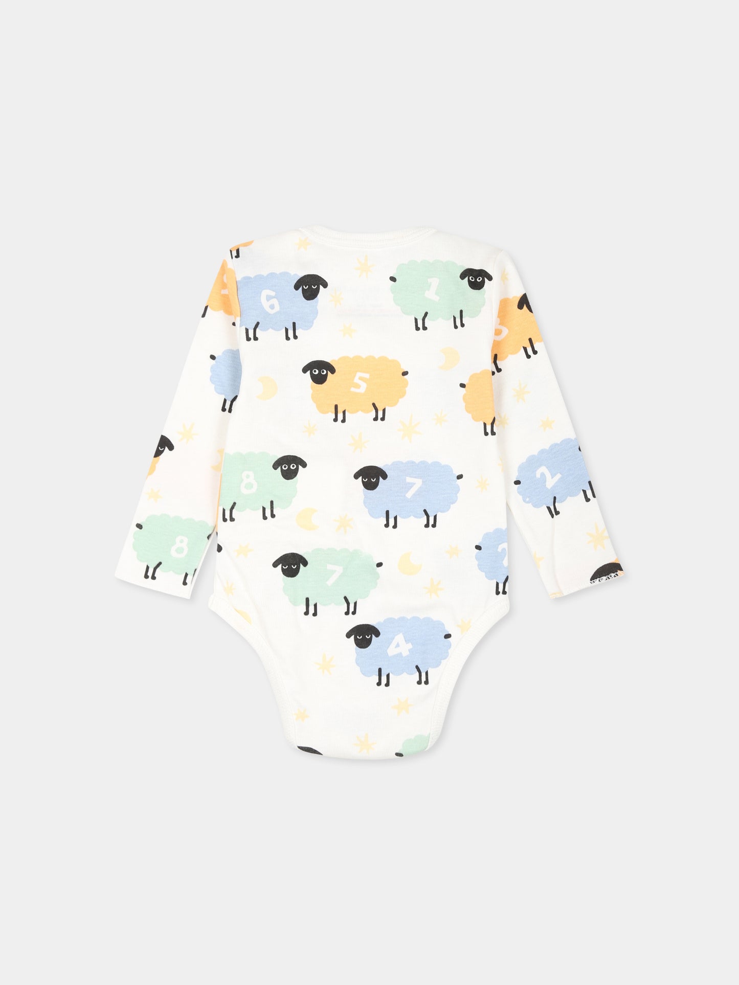 Set body multicolor per neonato con pecore e logo,Stella Mccartney Kids,TVB530 Z2274 101MC