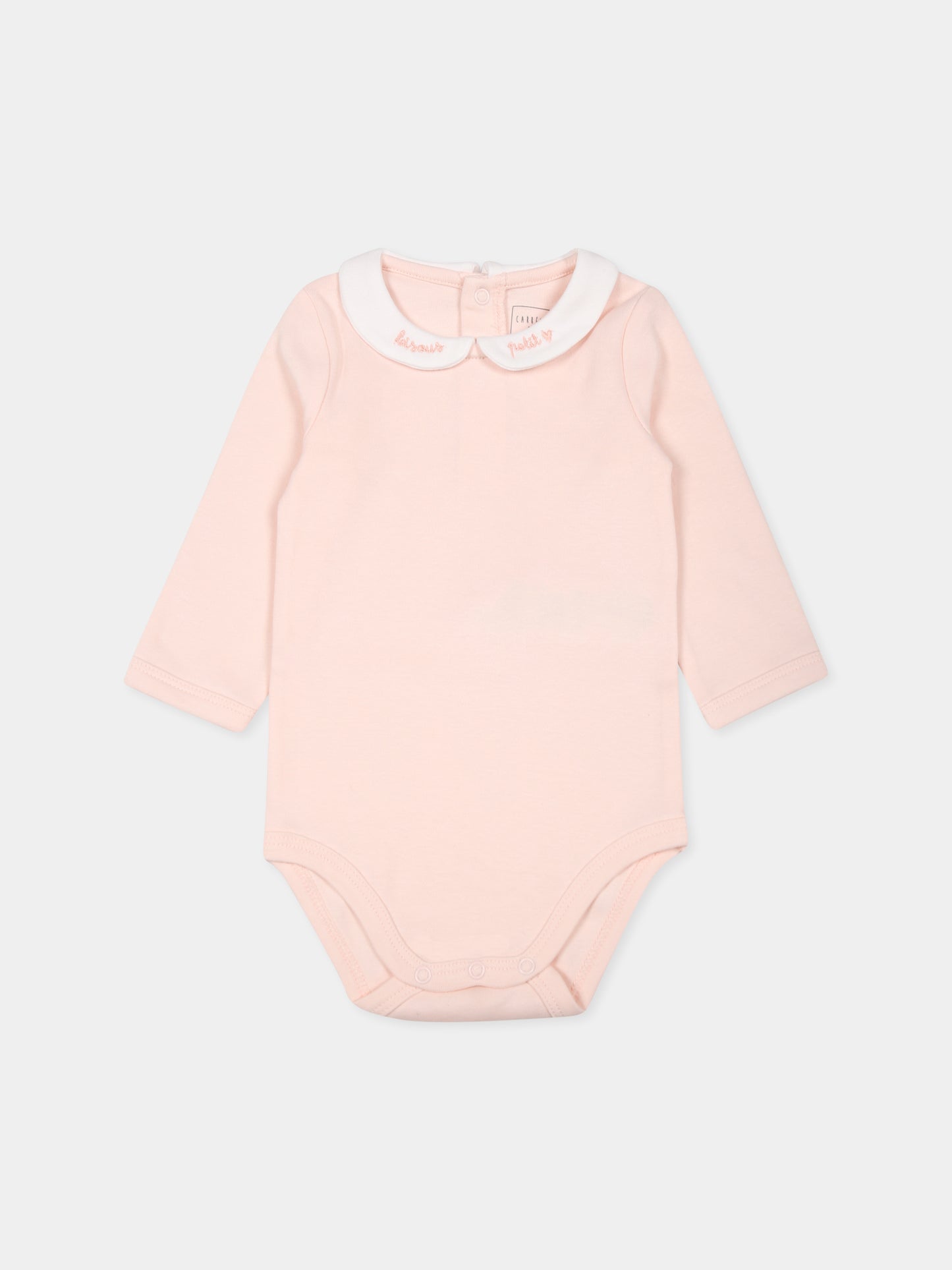 Body rosa per neonata con logo,Carrement Beau,Y30172 43B