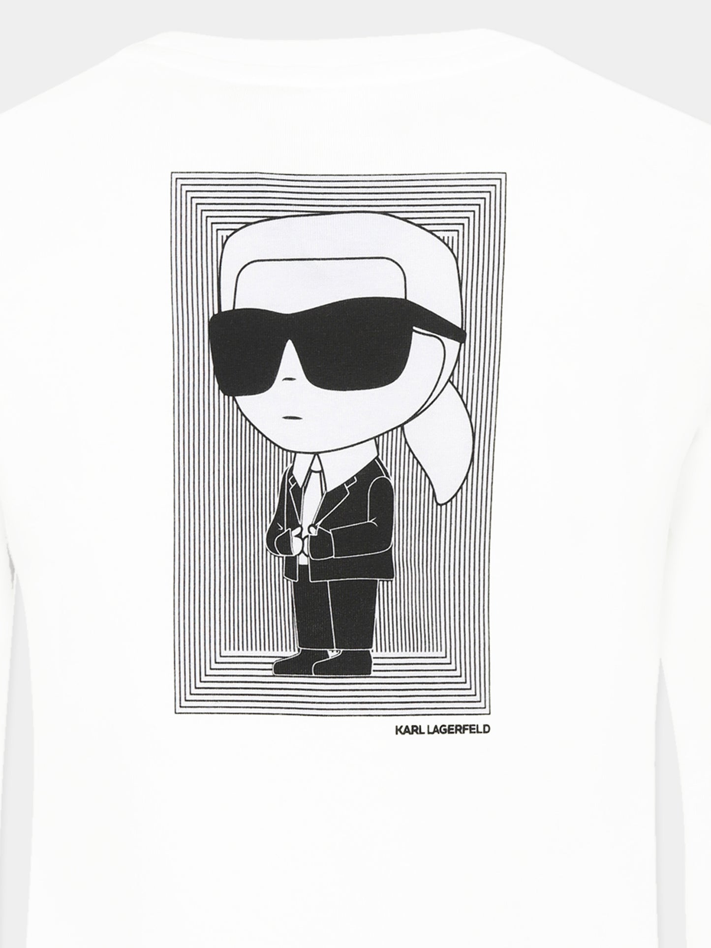 White t-shirt for kids with Karl print