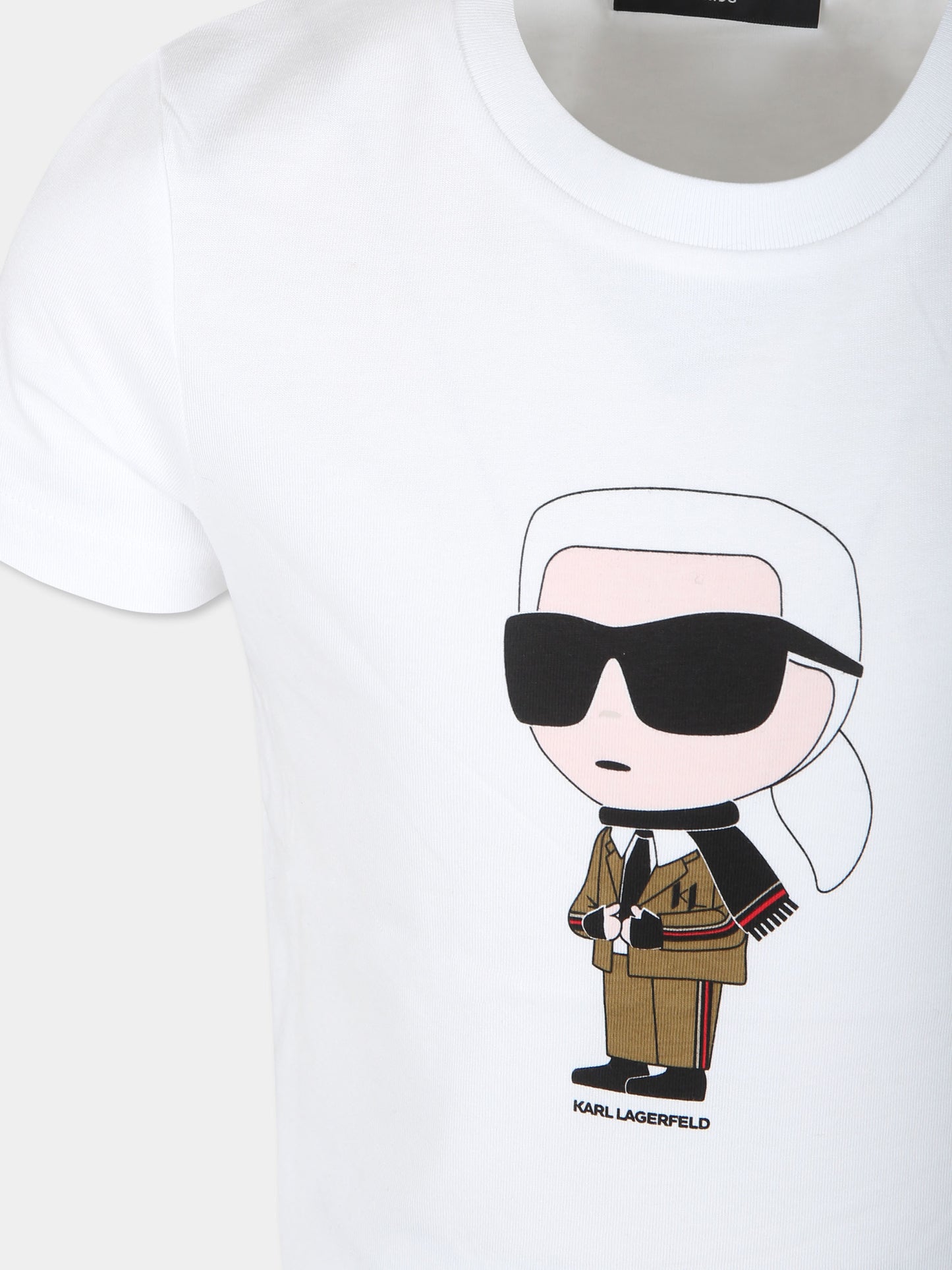 T-shirt bianca per bambino con Karl,Karl Lagerfeld Kids,Z30241 10P