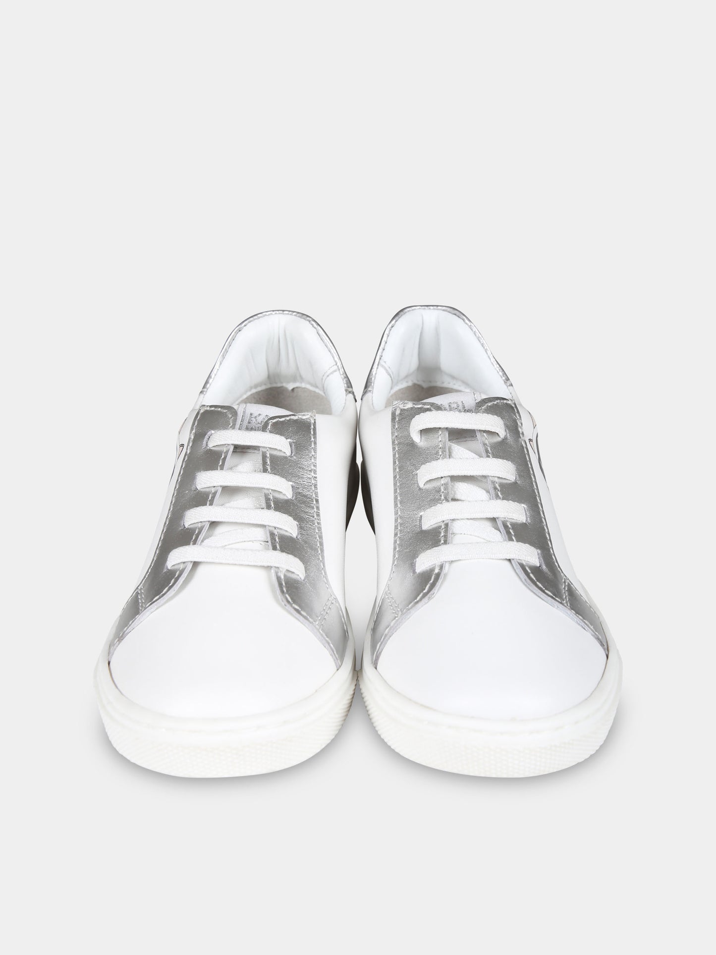 Sneakers bianche per bambina con Choupette,Karl Lagerfeld Kids,Z30321 10P