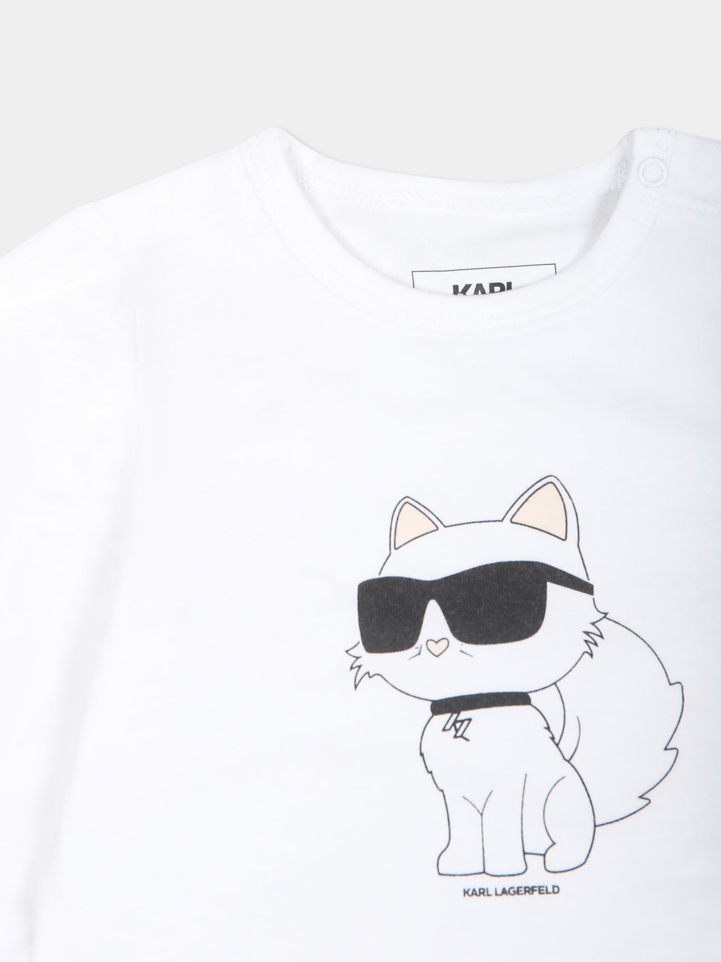 Completo bianco per neonata con Choupette,Karl Lagerfeld Kids,Z30280 N50