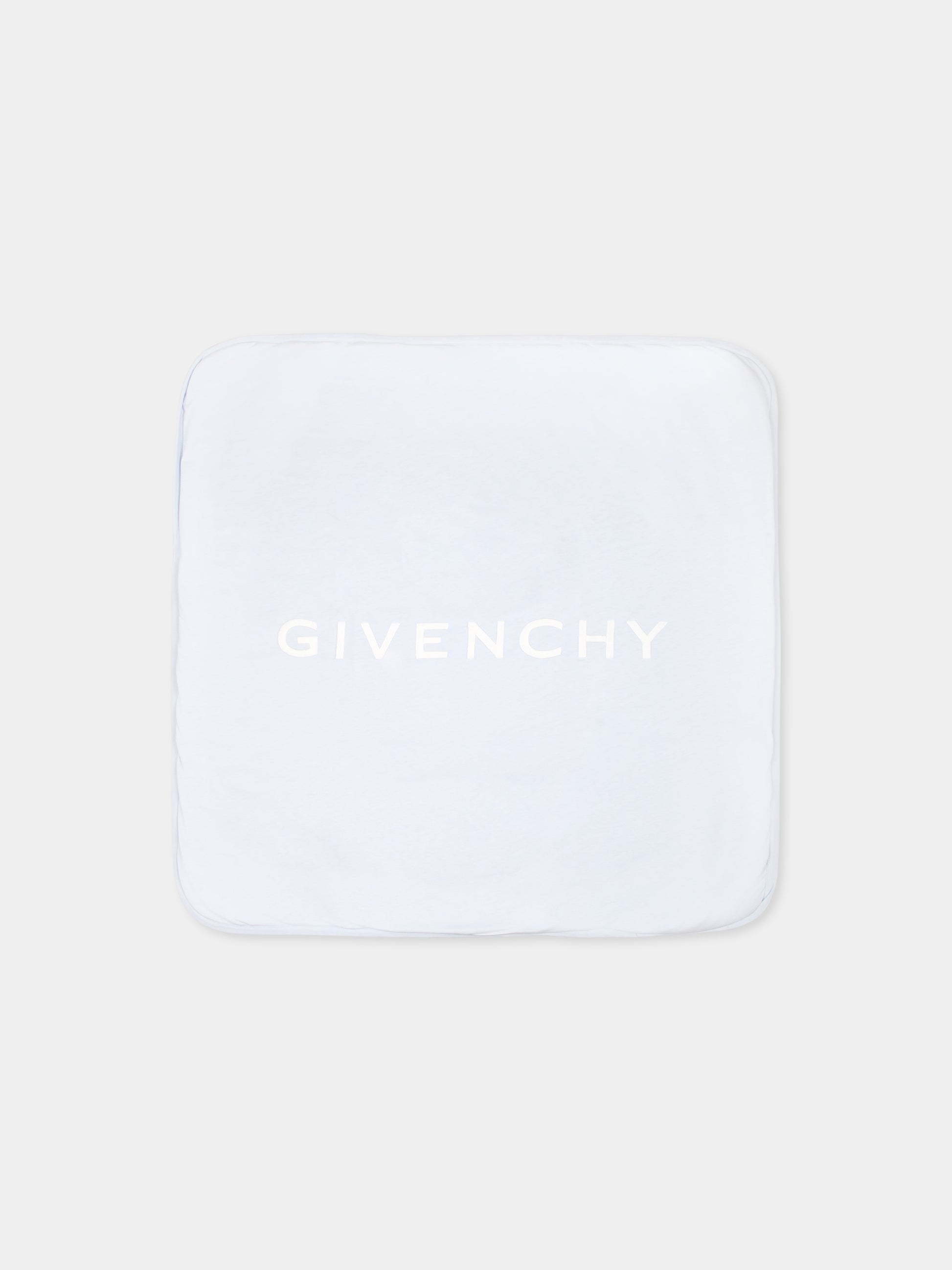 Coperta celeste per neonato con logo e iconico motivo 4G,Givenchy Kids,H30525 771