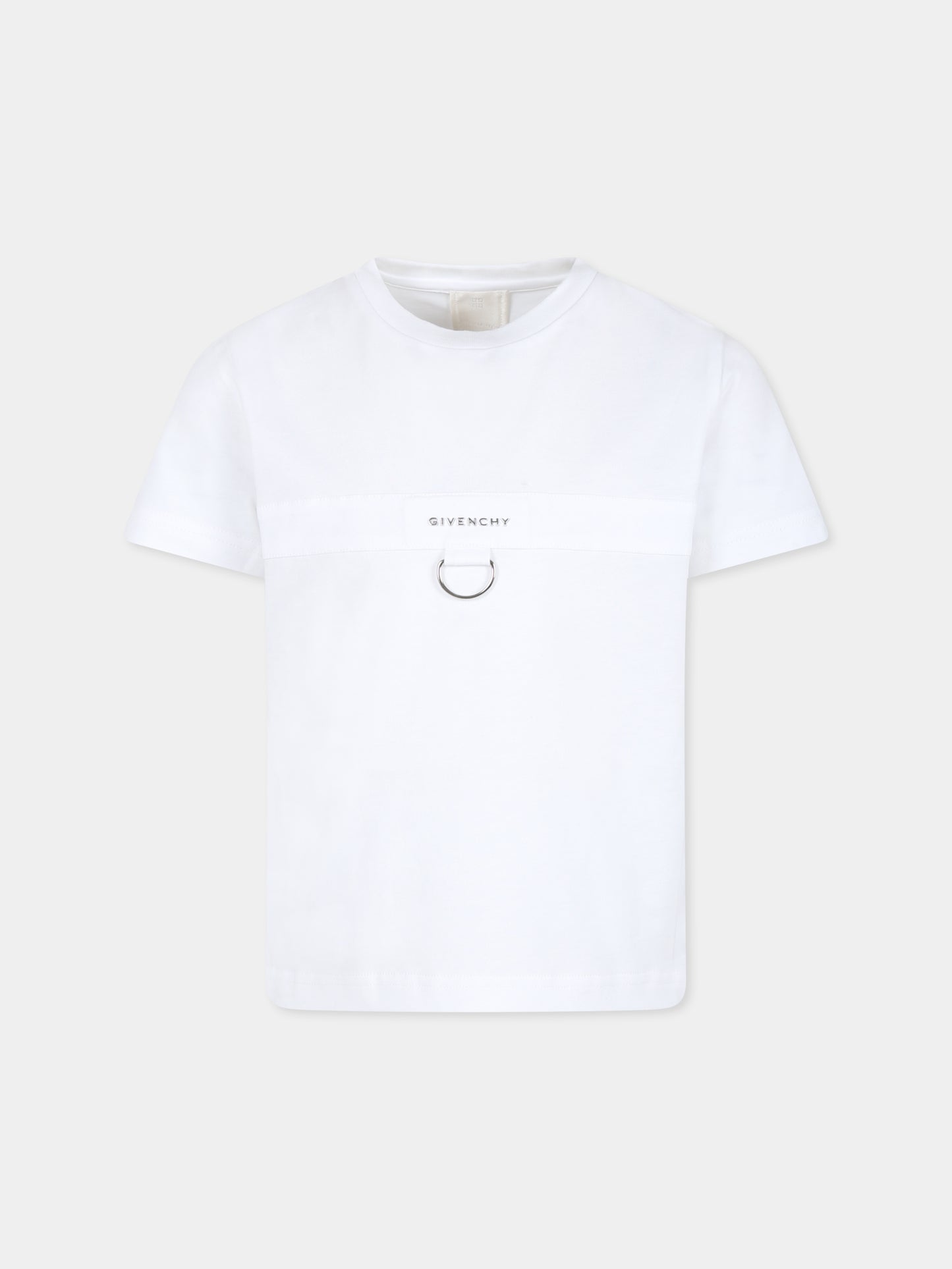 T-shirt bianca per bambino con logo,Givenchy Kids,H30552 10P