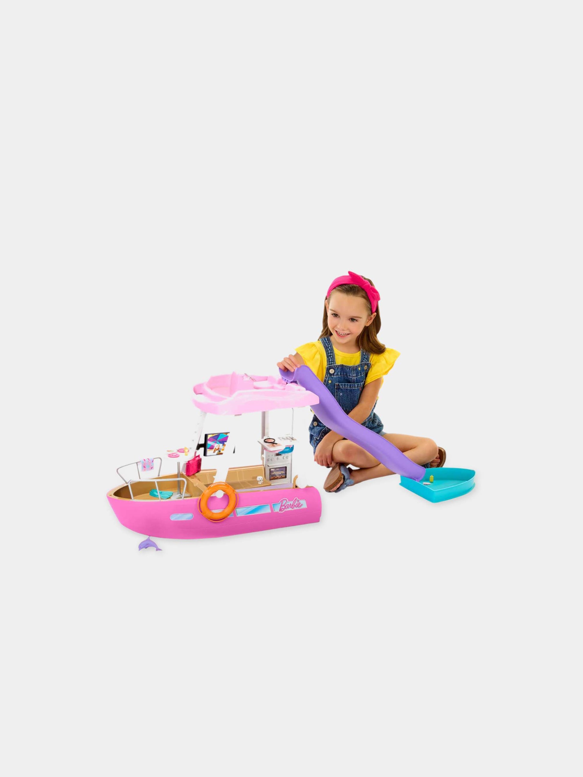 Barca dei sogni fucsia per bambina con piscina,Barbie,HJV37