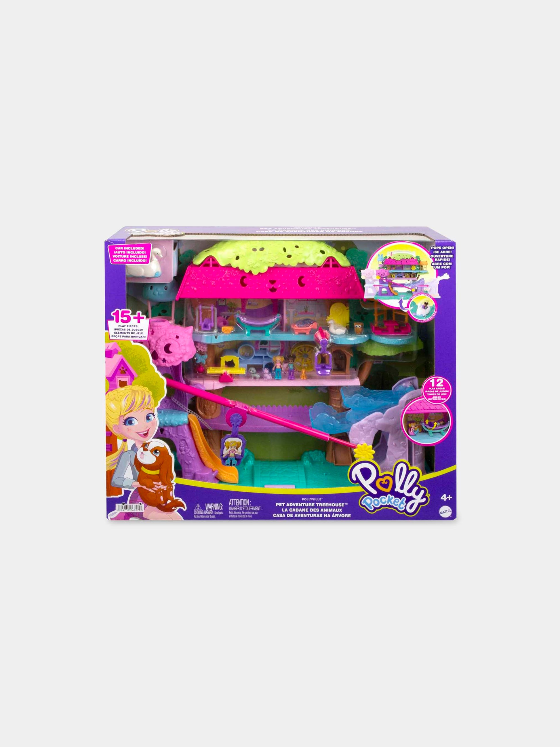 Casa sull'Albero dei Cuccioli per bambina,Polly Pocket,HHJ06