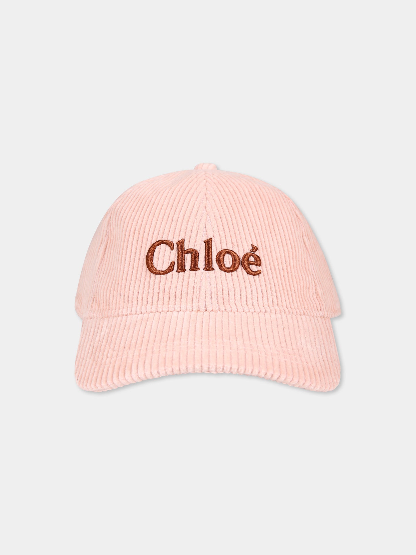 Cappello rosa per bambina con logo,Chloé Kids,C20269 454