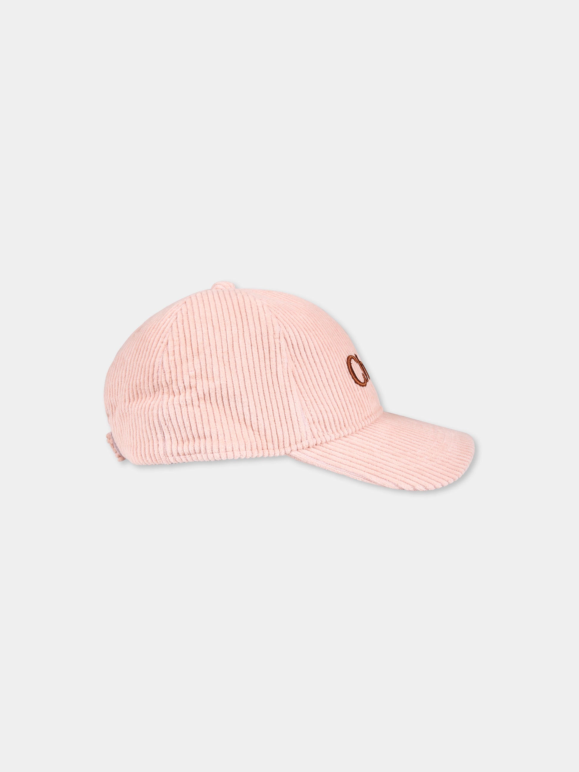 Cappello rosa per bambina con logo,Chloé Kids,C20269 454