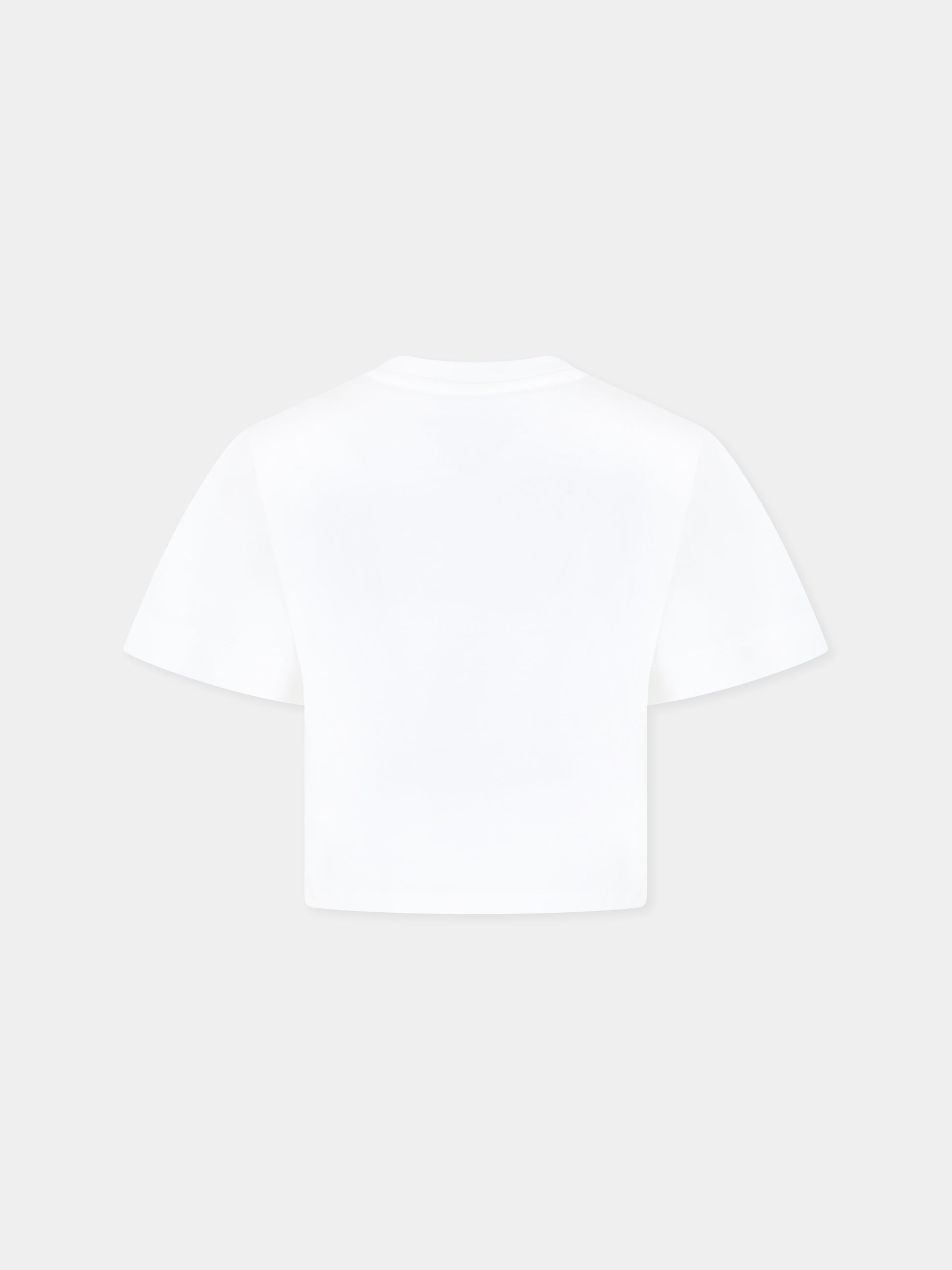 T-shirt bianca per bambina con logo,Chloé Kids,C20387 117