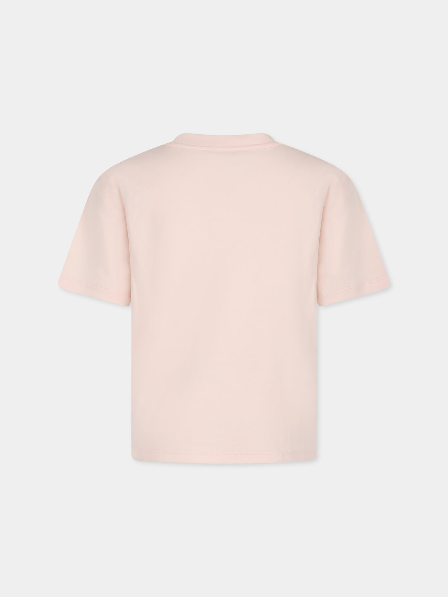 T-shirt rosa per bambina con logo,Chloé Kids,C20366 45K