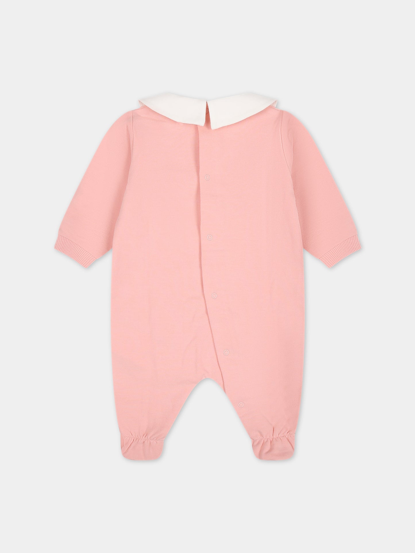 Tutina rosa per neonata con Teddy Bear e logo,Moschino Kids,MUT03J LDA17 50209