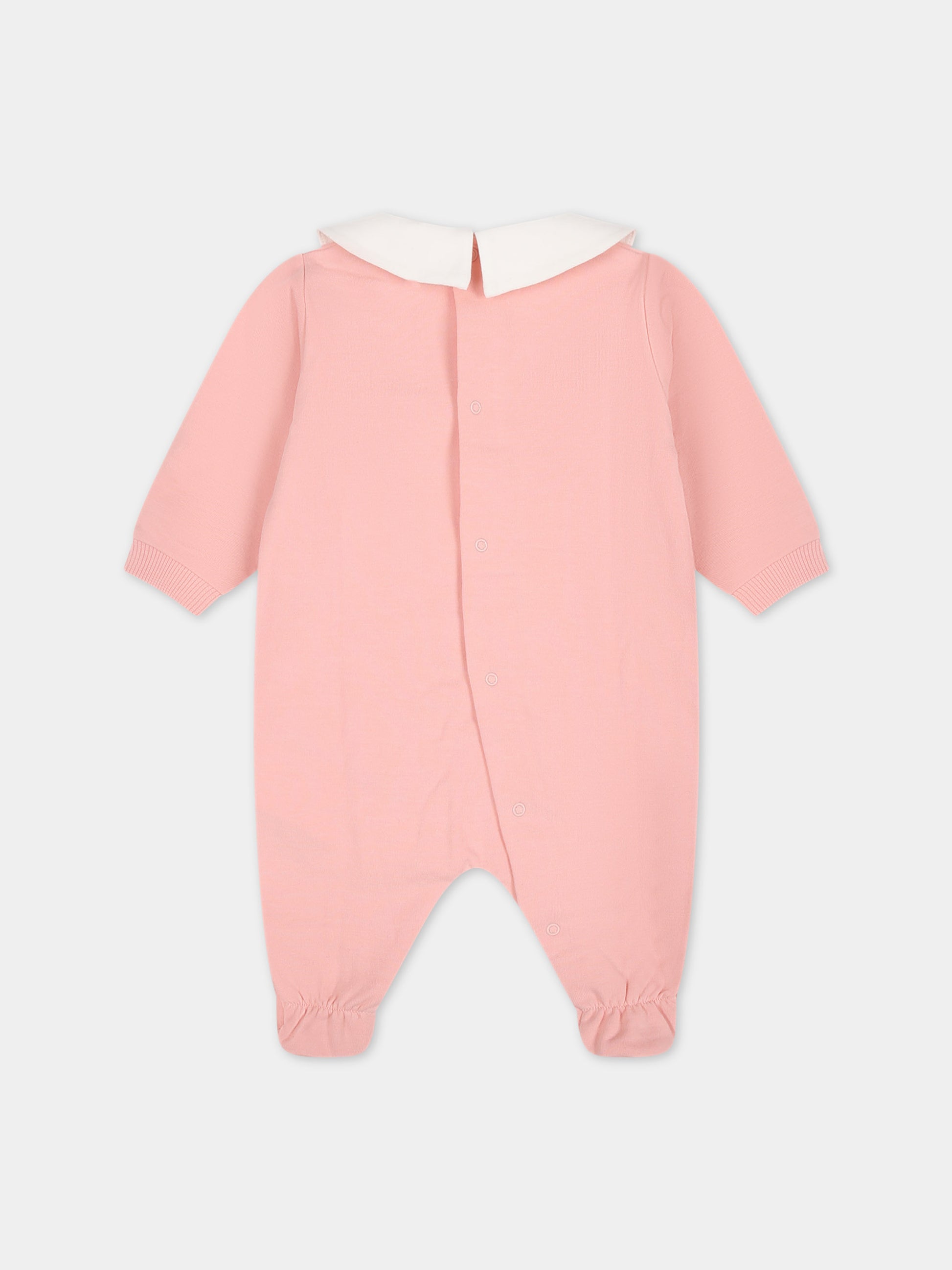 Tutina rosa per neonata con Teddy Bear e logo,Moschino Kids,MUT03J LDA17 50209