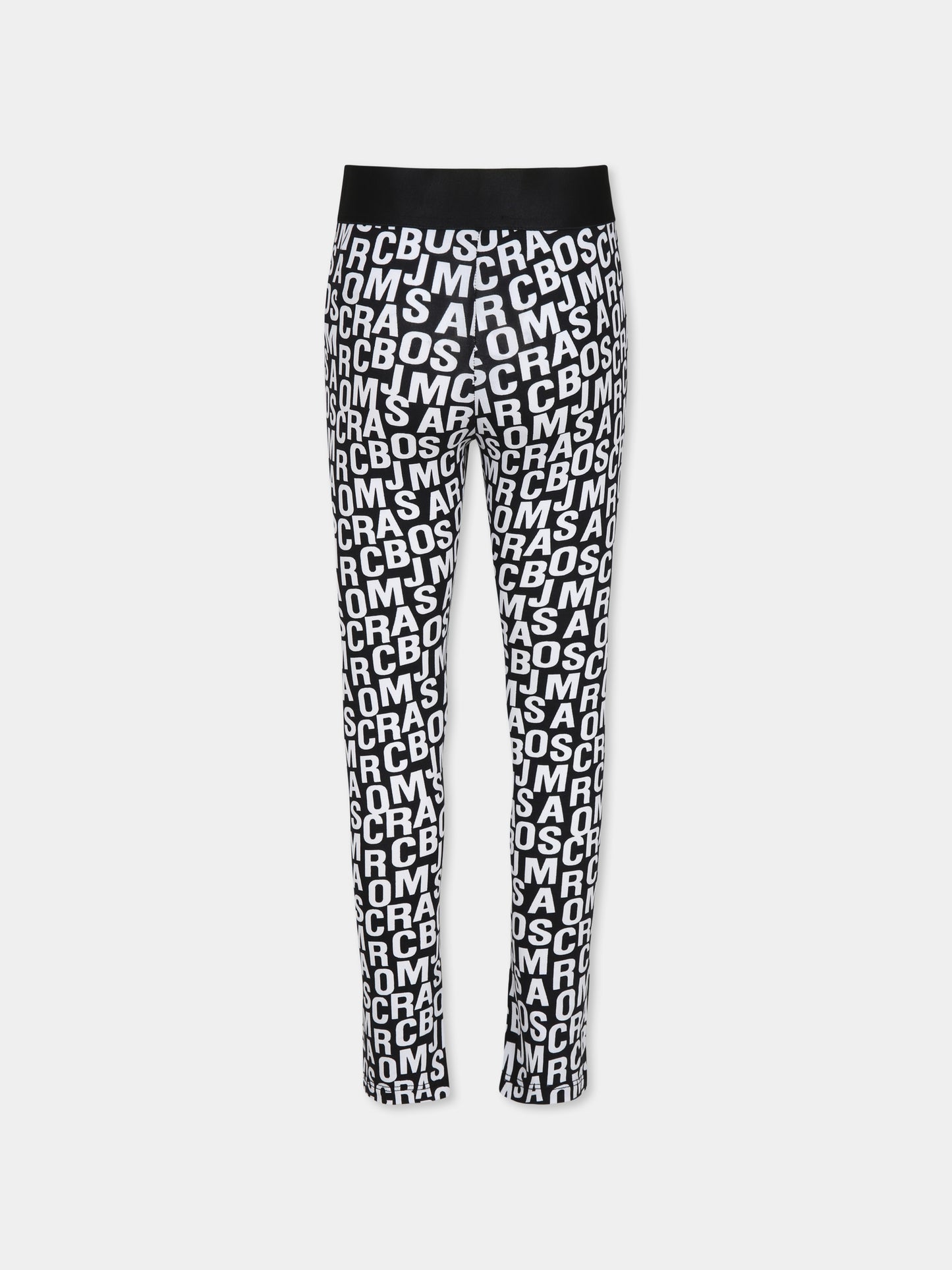 Leggings neri per bambina con logo,Marc Jacobs,W60245 09B