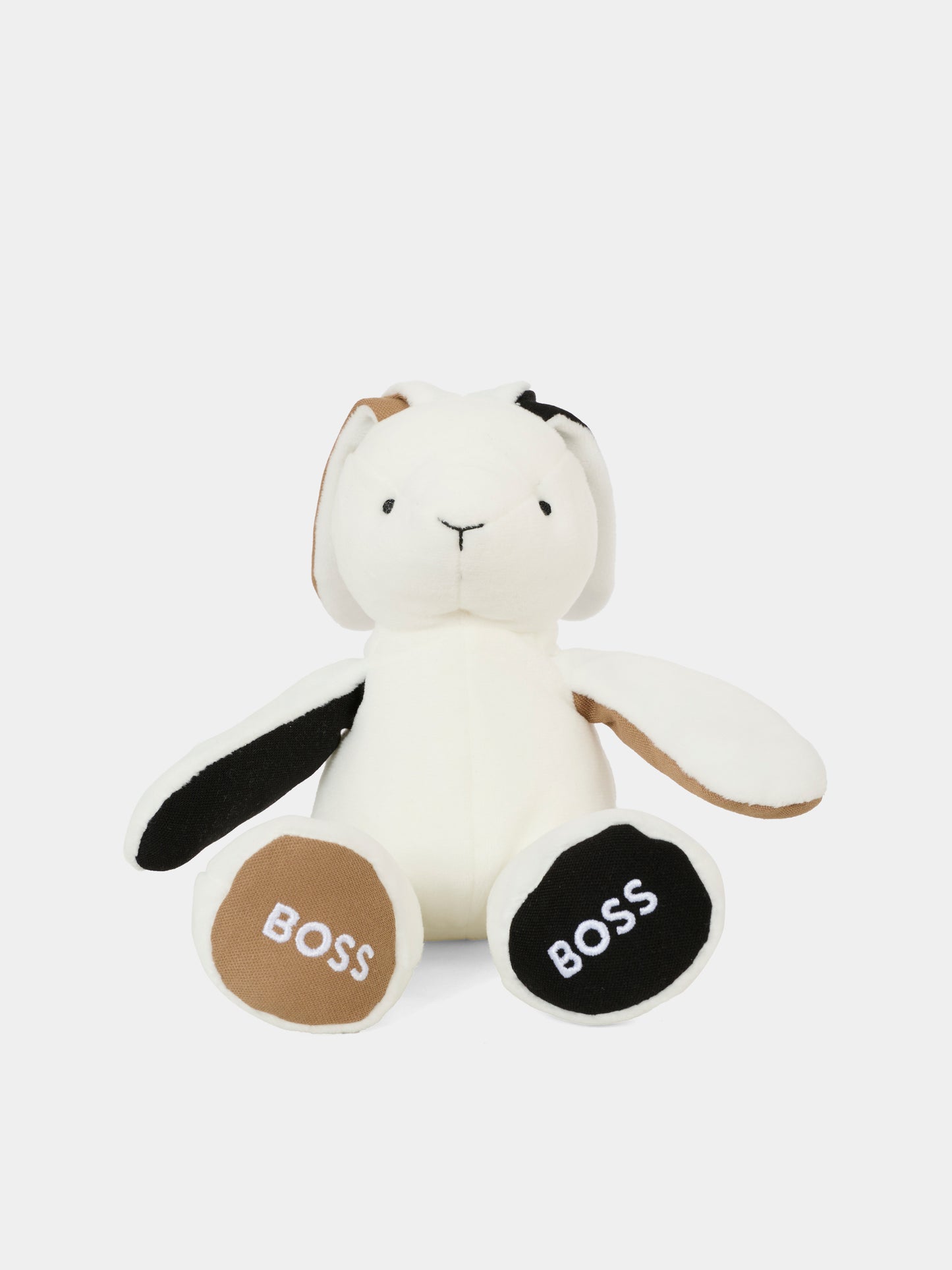 Peluche bianco per neonato con logo,Boss,J51013 10P