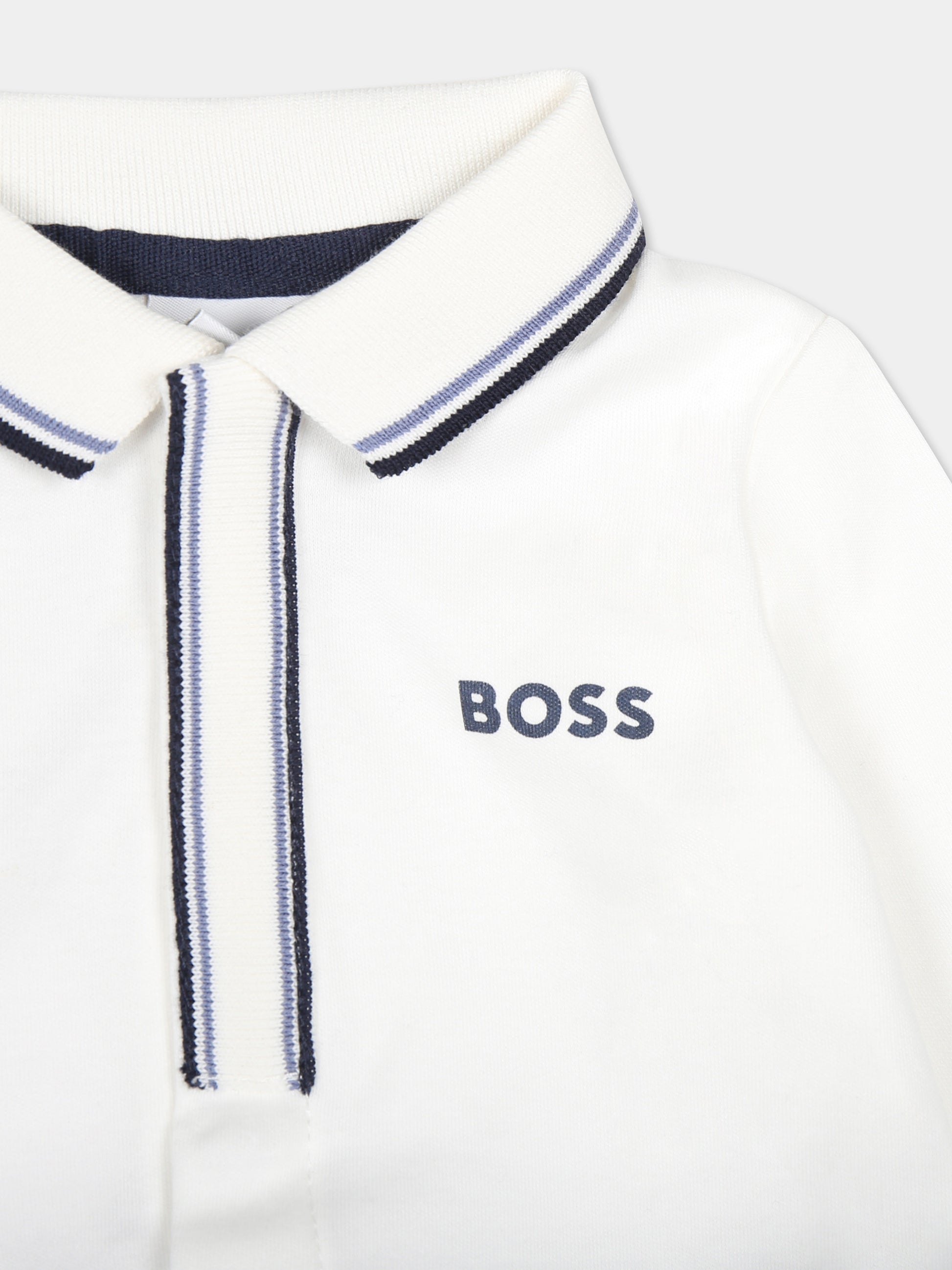 Tutina blu per neonato con logo,Boss,J51054 849