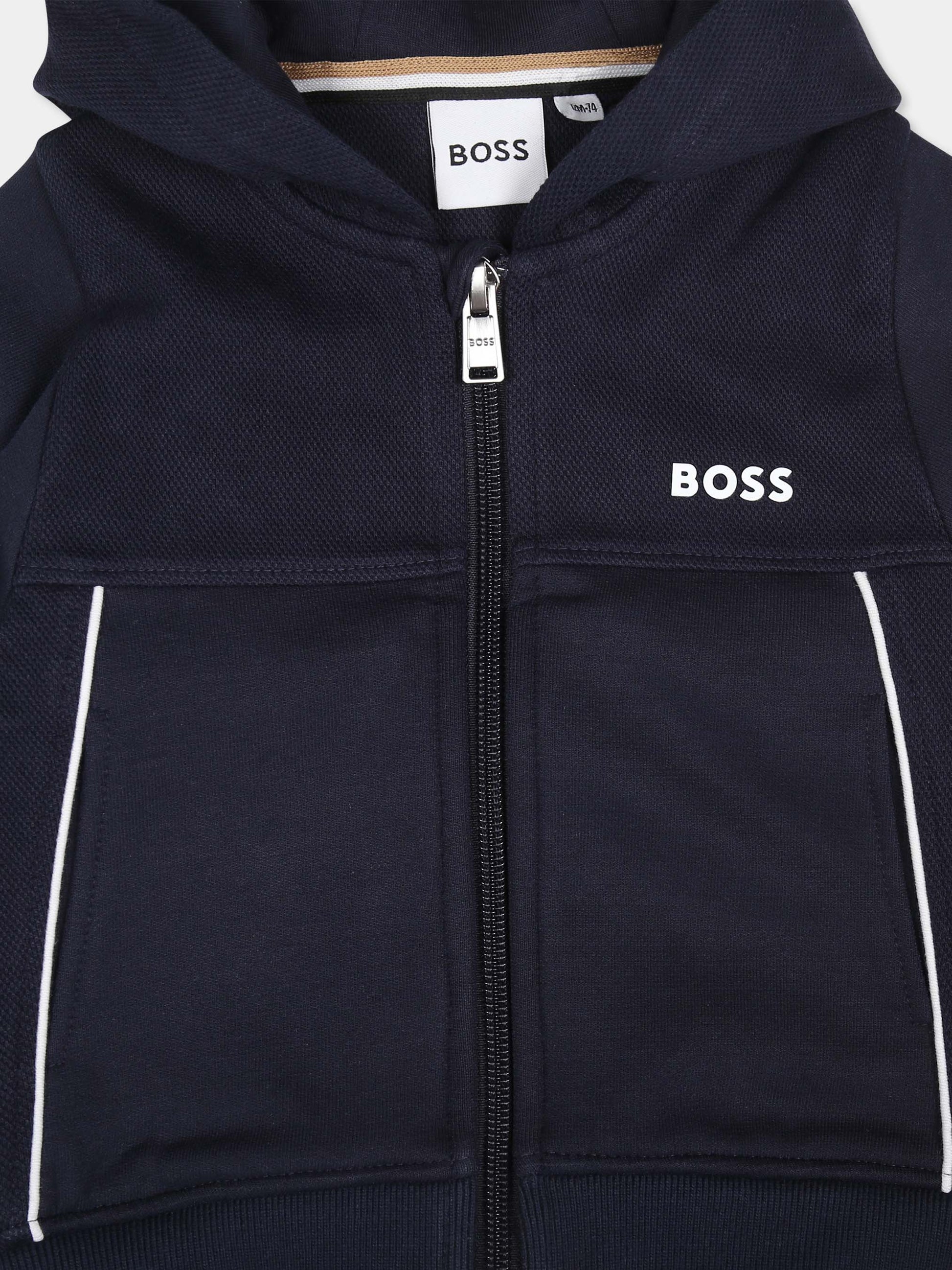 Completo blu per neonato con logo,Boss,J51263 849