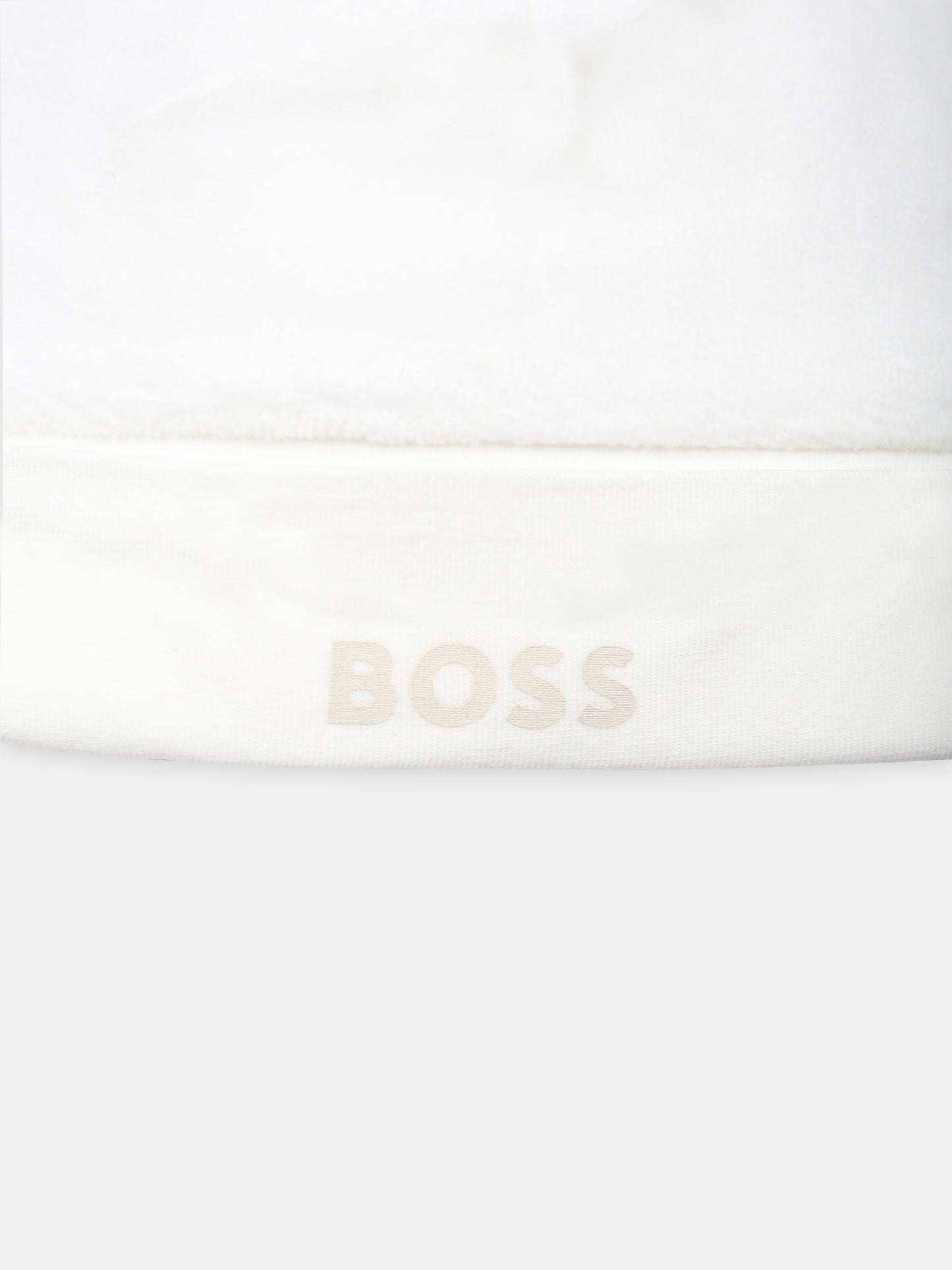 Cappello bianco per neonato con logo,Boss,J51039 117