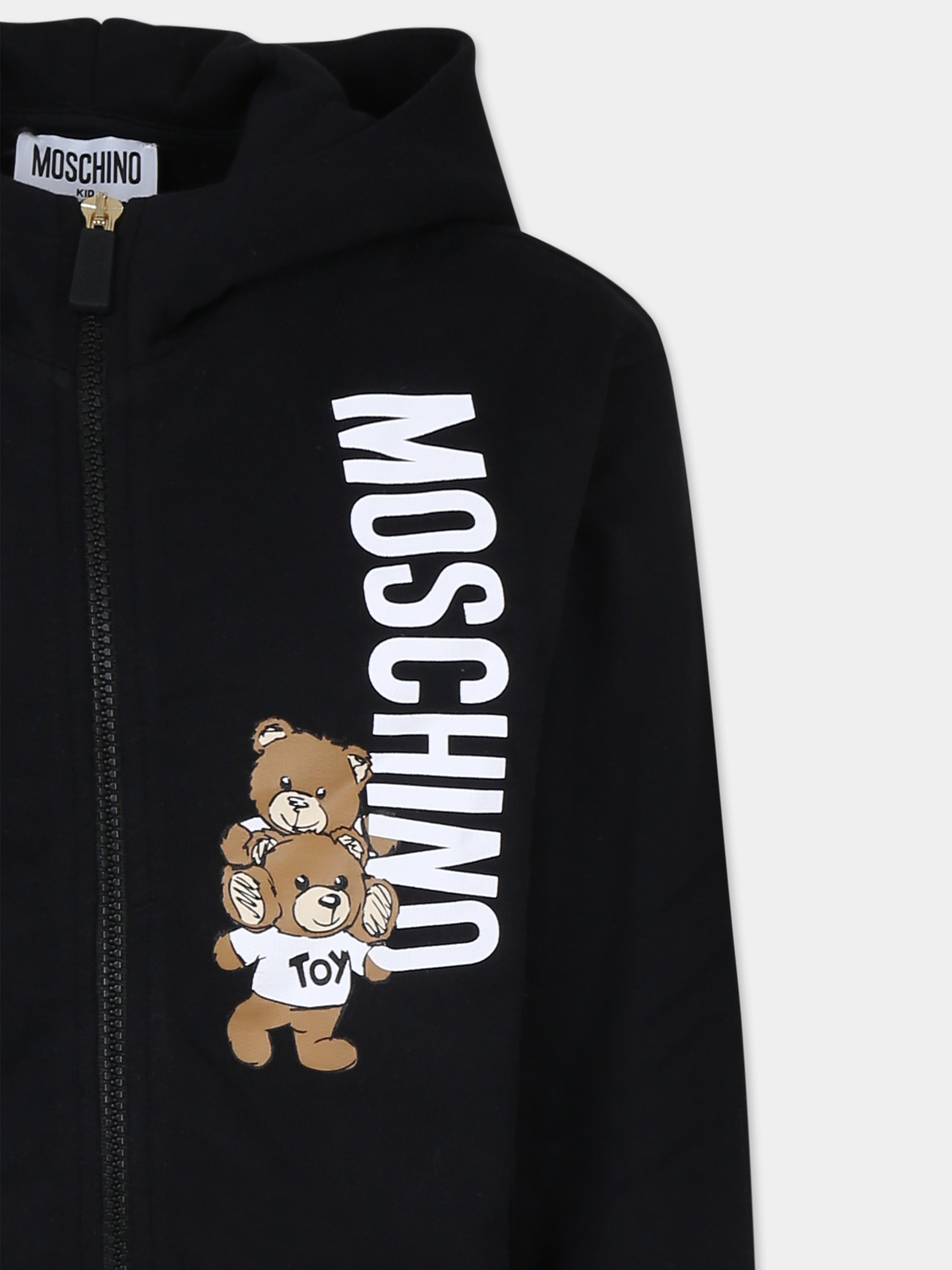 Completo nero per bambini con Teddy Bear,Moschino Kids,HUK03X LCA14 60100