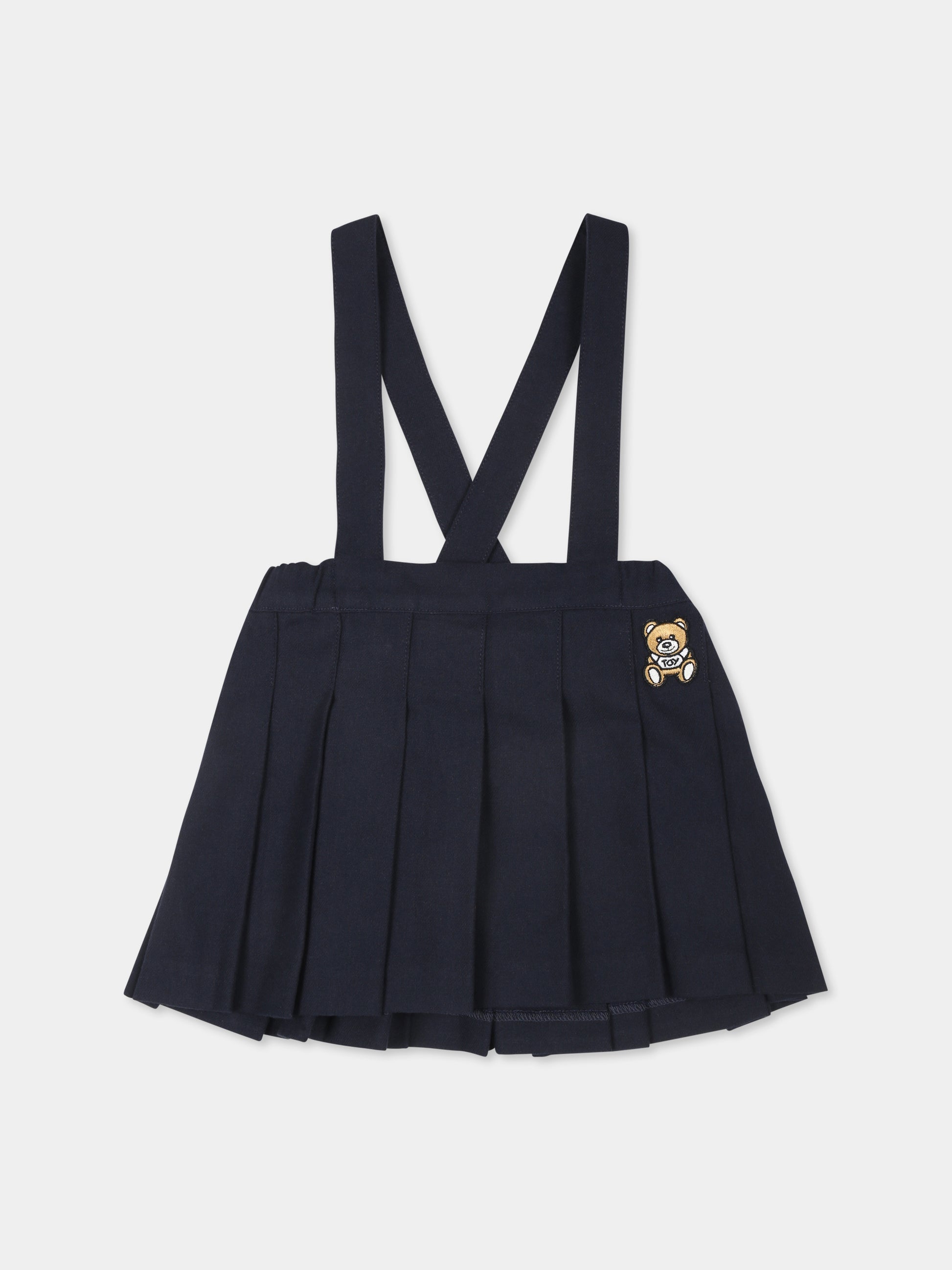 Completo blu per neonata con Teddy Bear,Moschino Kids,MDK02U LZA22 40016