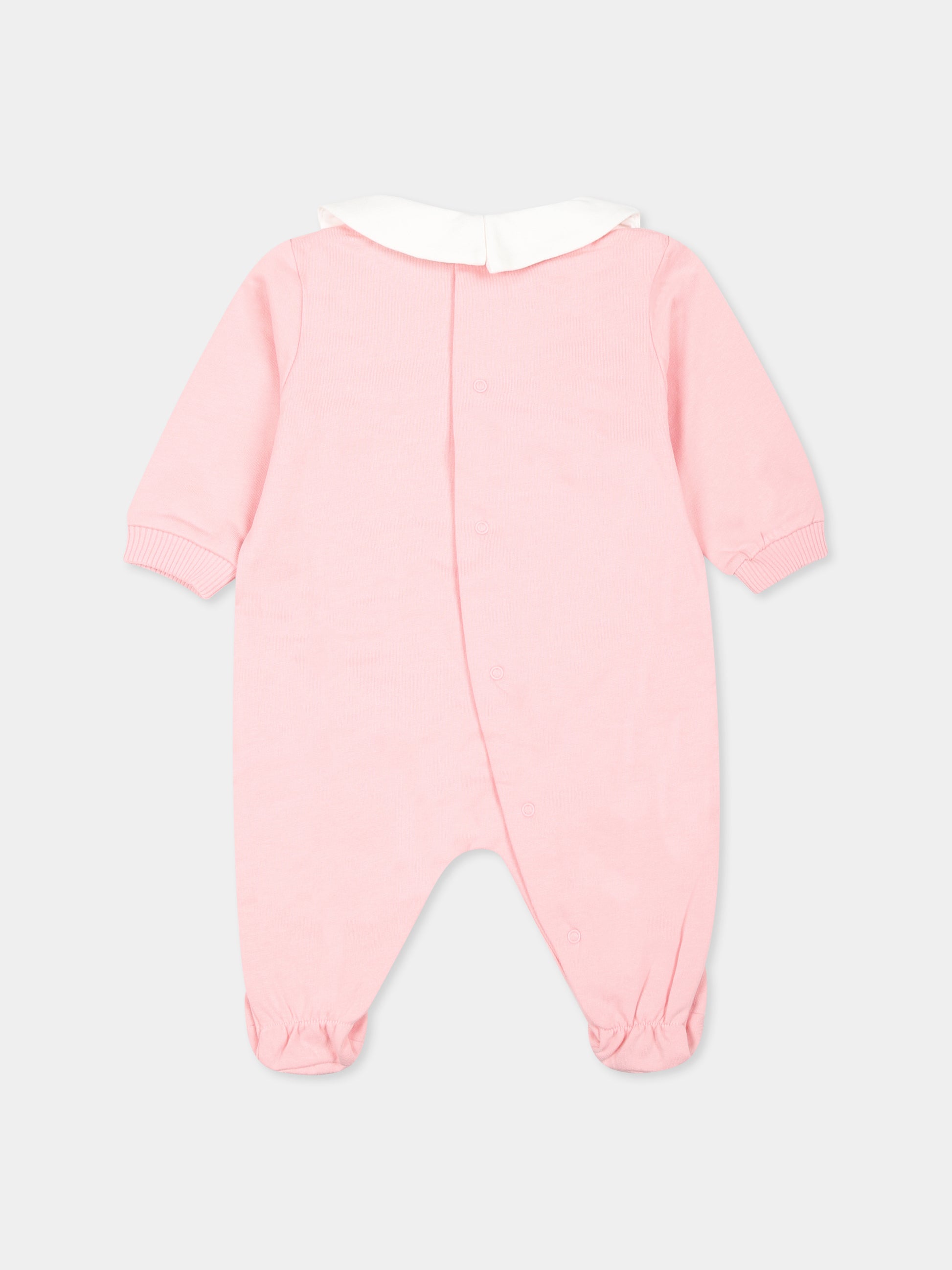 Tutina rosa per neonata con Teddy Bear,Moschino Kids,MUT041 LCA40 50209