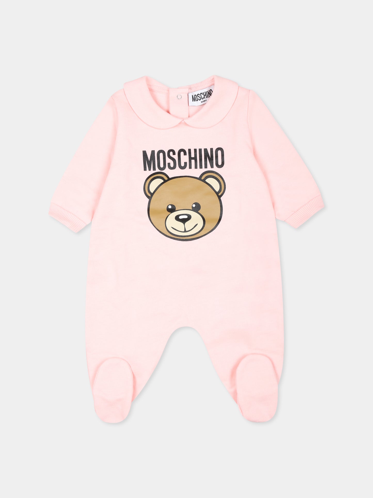 Set tutine rosa per neonata con Teddy Bear,Moschino Kids,MUY077 LCA40 50209