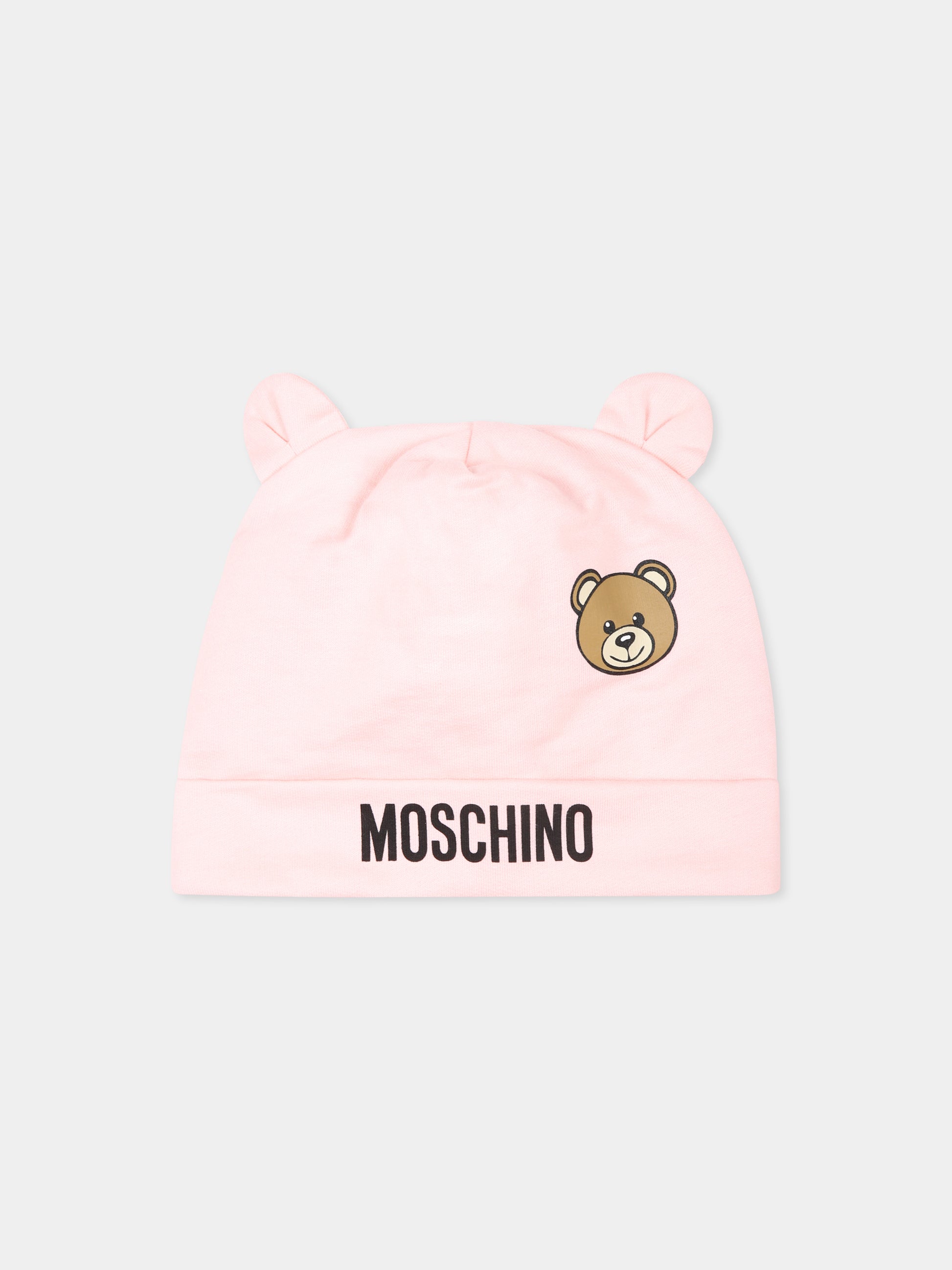 Set accessori rosa per neonata con Teddy Bear,Moschino Kids,MUY079 LCA40 50209