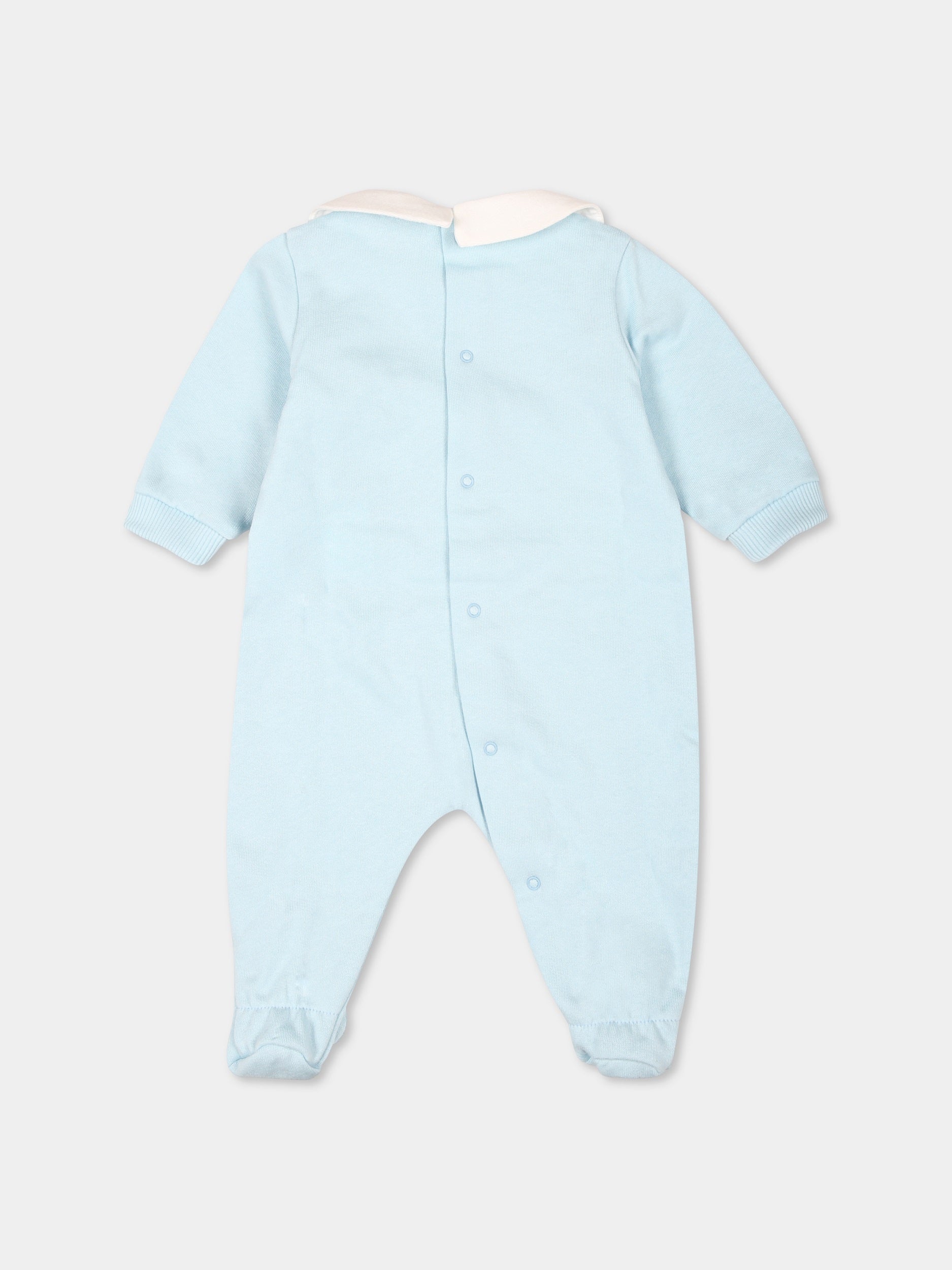 Tutina celeste per neonato con due Teddy Bears,Moschino Kids,MZY037 LCA14 40304