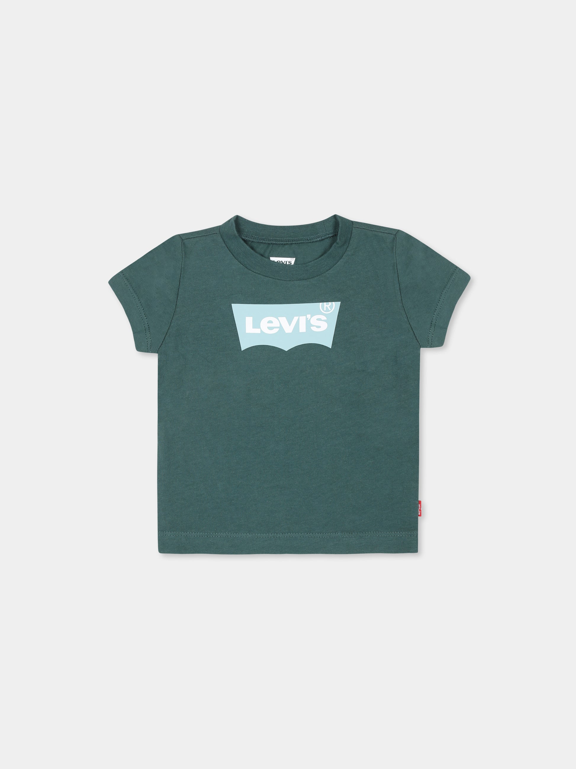 T-shirt verde per neonato con logo,Levi's Kids,6E8157 B84