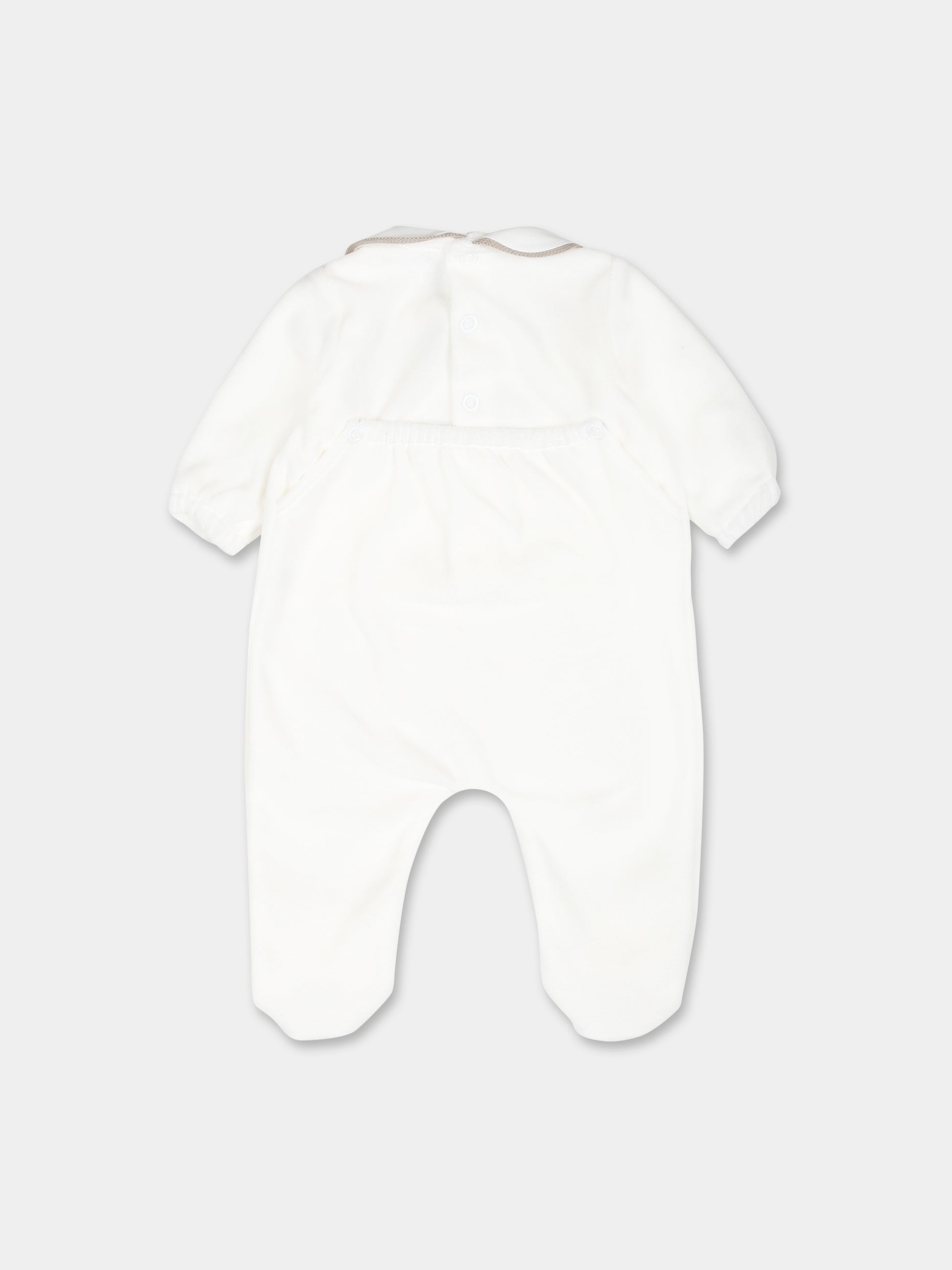 Tutina bianca per neonati con scritta Amore,Little Bear,9036 LATTE/CORDA