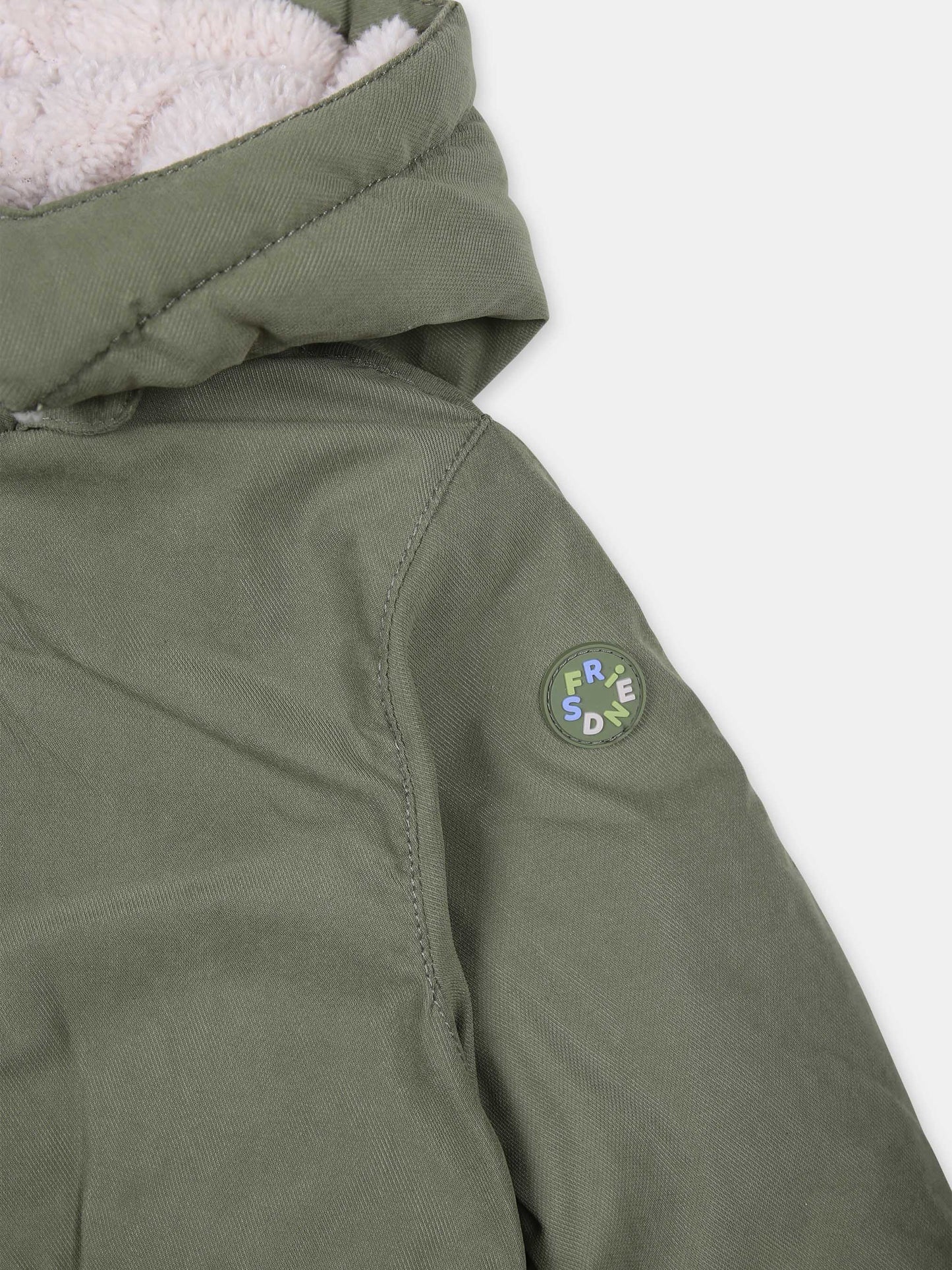 Parka verde per neonato con patch,Mayoral,2467 010