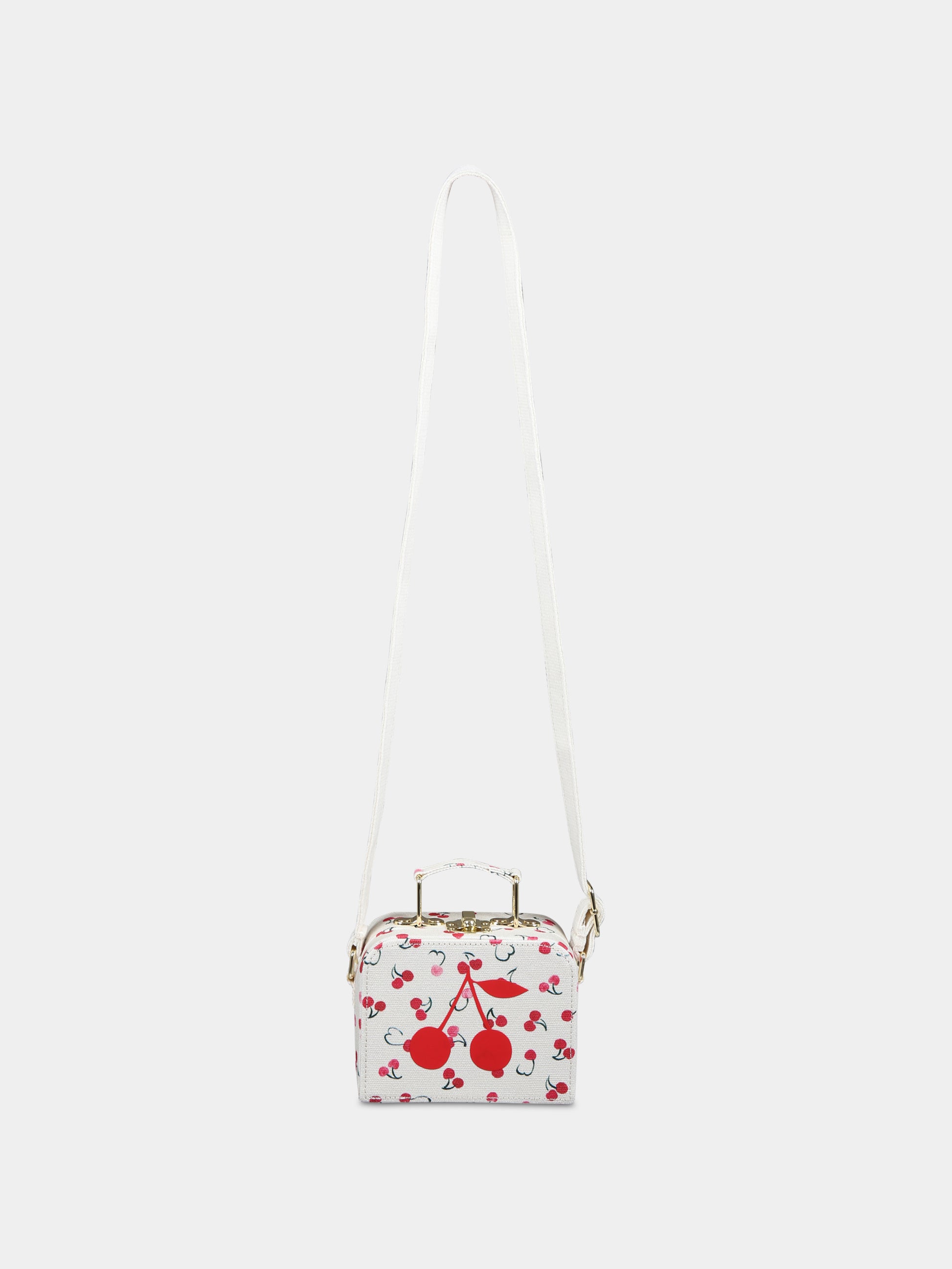 Borsa avorio Aimane per bambina con iconiche ciliegie rosse,Bonpoint,W04GBAW00005 003