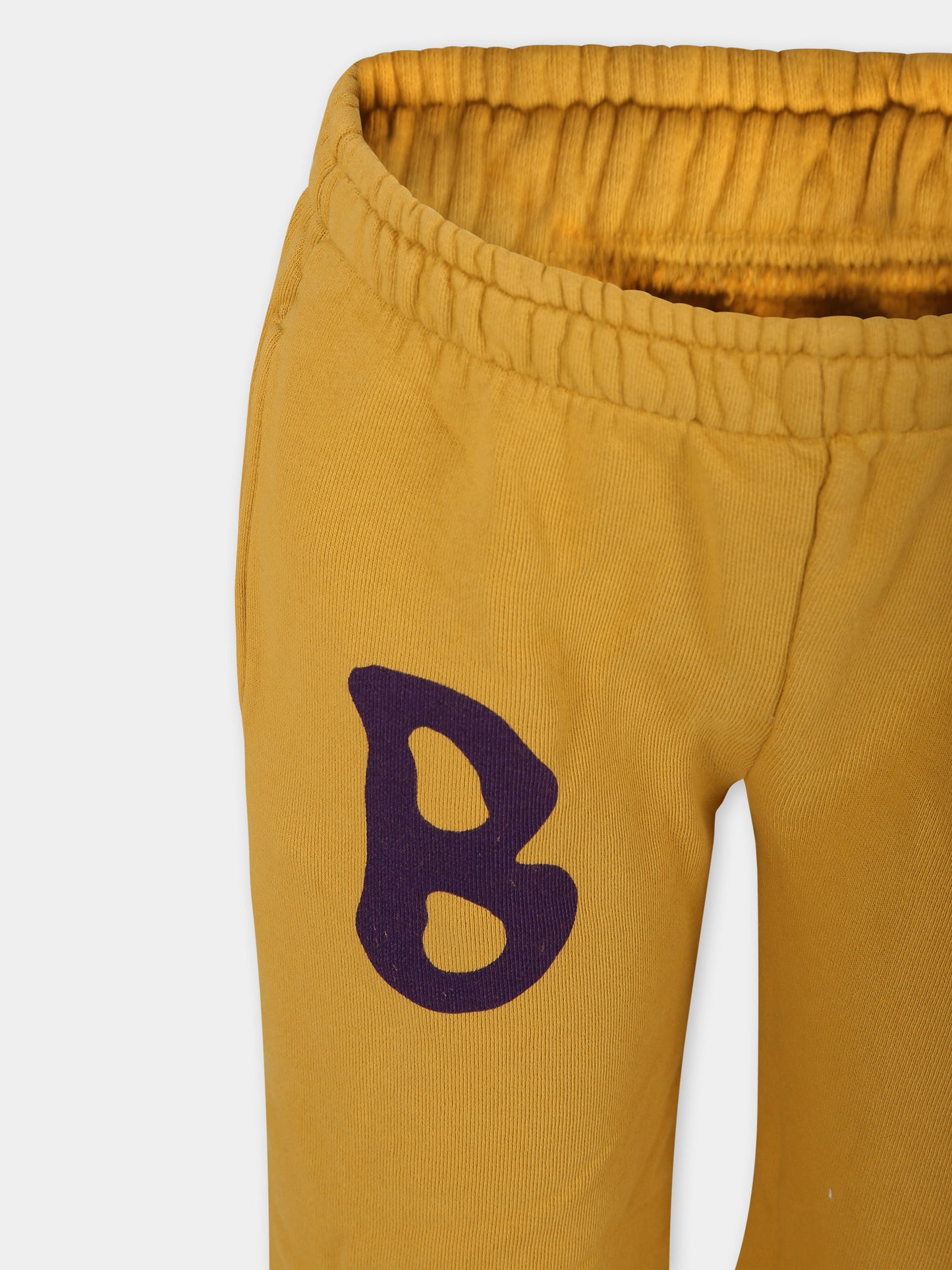 Pantaloni gialli per bambini con logo,Bobo Choses,B224AC076
