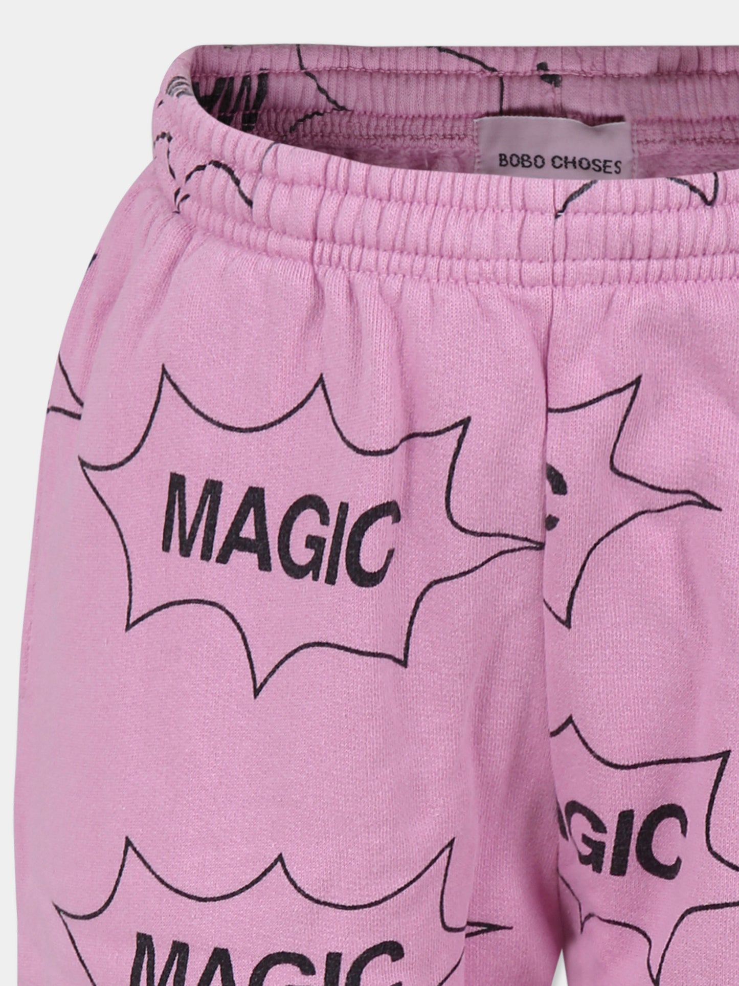 Pantaloni rosa per bambina con scritta,Bobo Choses,B224AC085