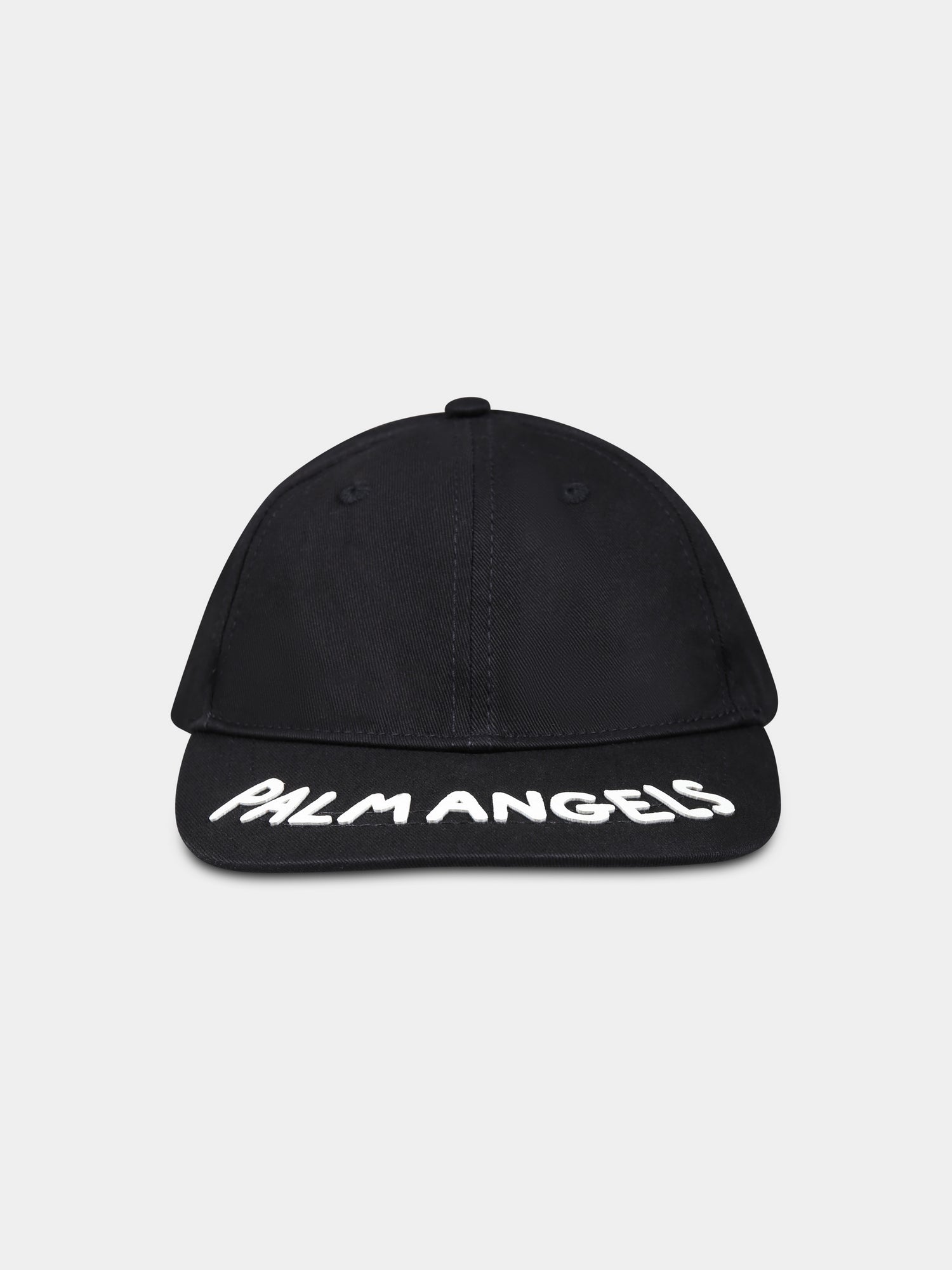 Cappello nero per bambino con logo,Palm Angels,PBLB002F24FAB0011004