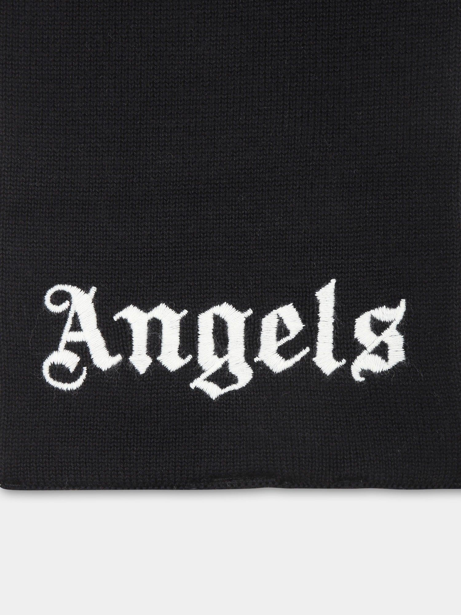 Sciarpa nera per bambino con logo,Palm Angels,PBMA008C99KNI0011001