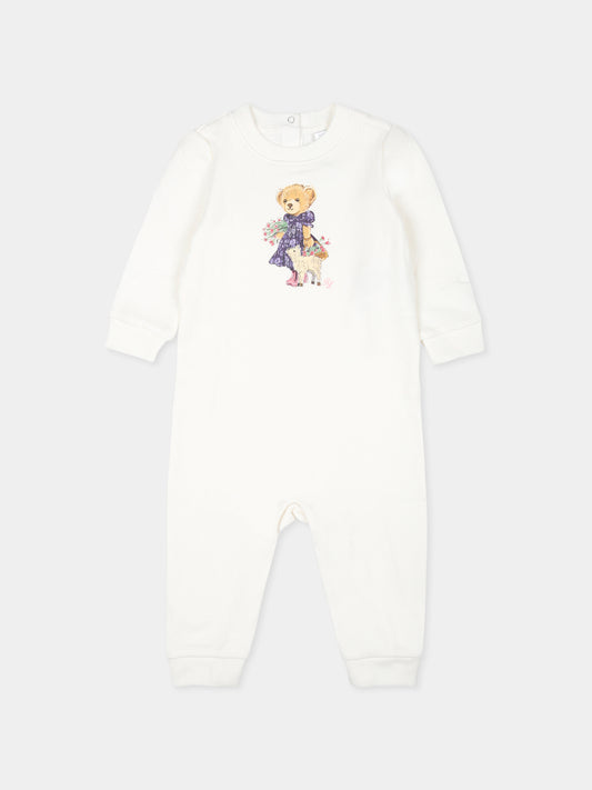 Tutina bianca per neonata con Polo Bear,Ralph Lauren Kids,955224001