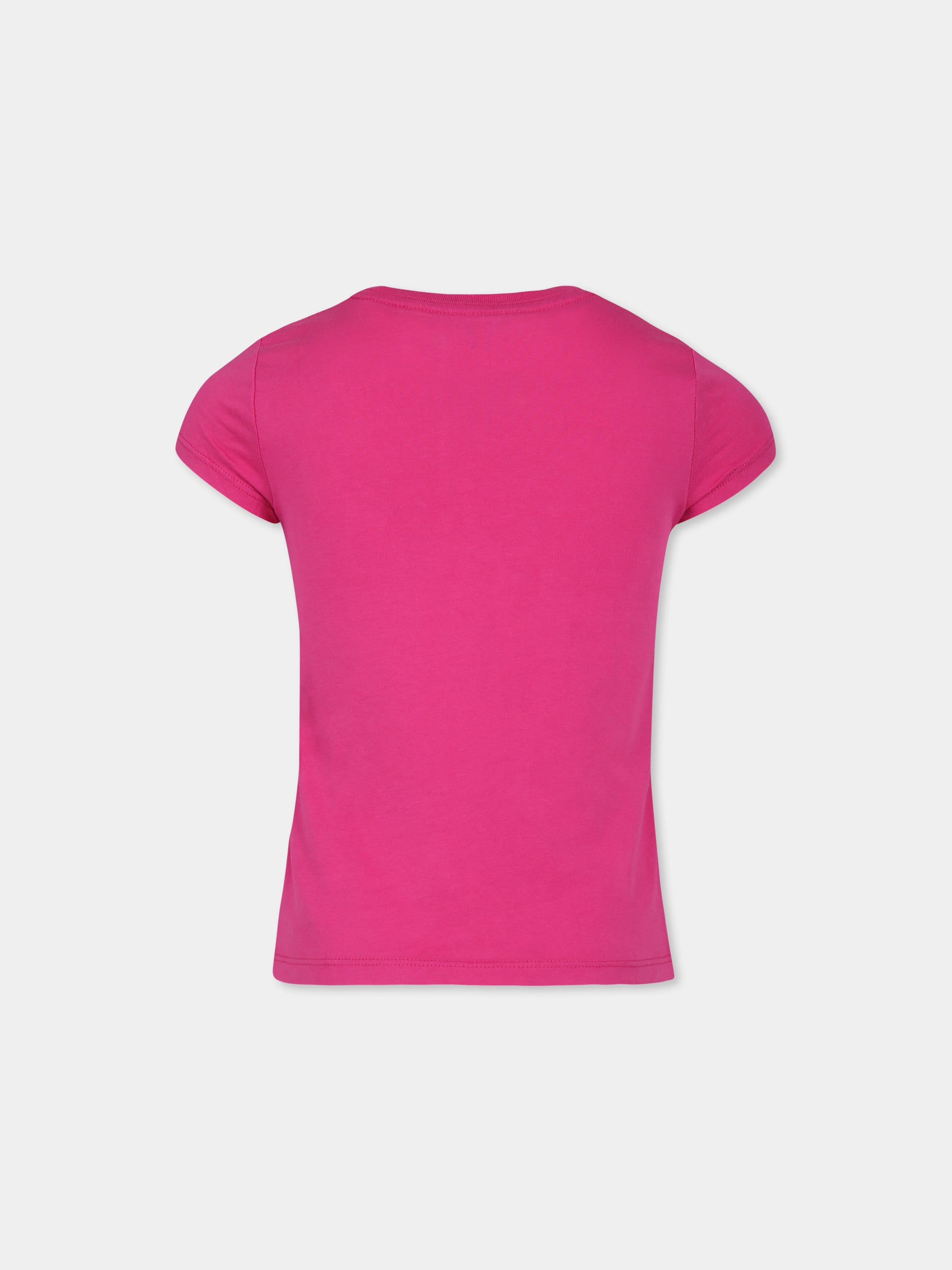 T-shirt fucsia per bambina con Polo Bear,Ralph Lauren Kids,951080001