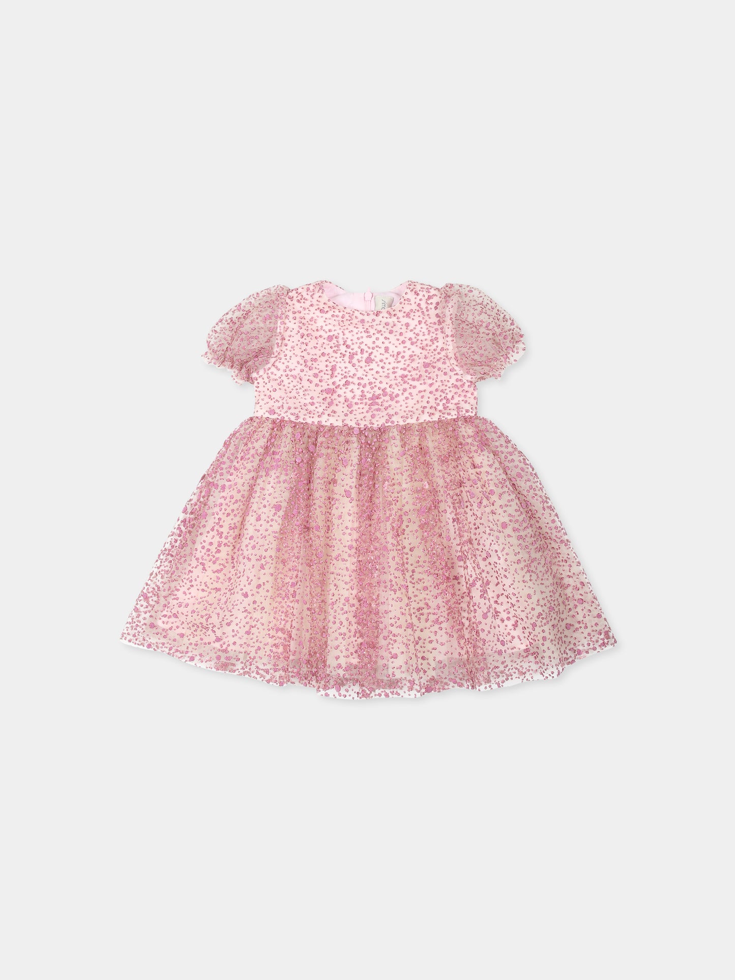 Vestito rosa per neonata con pois,Simonetta,SV1011 T0086 147RS