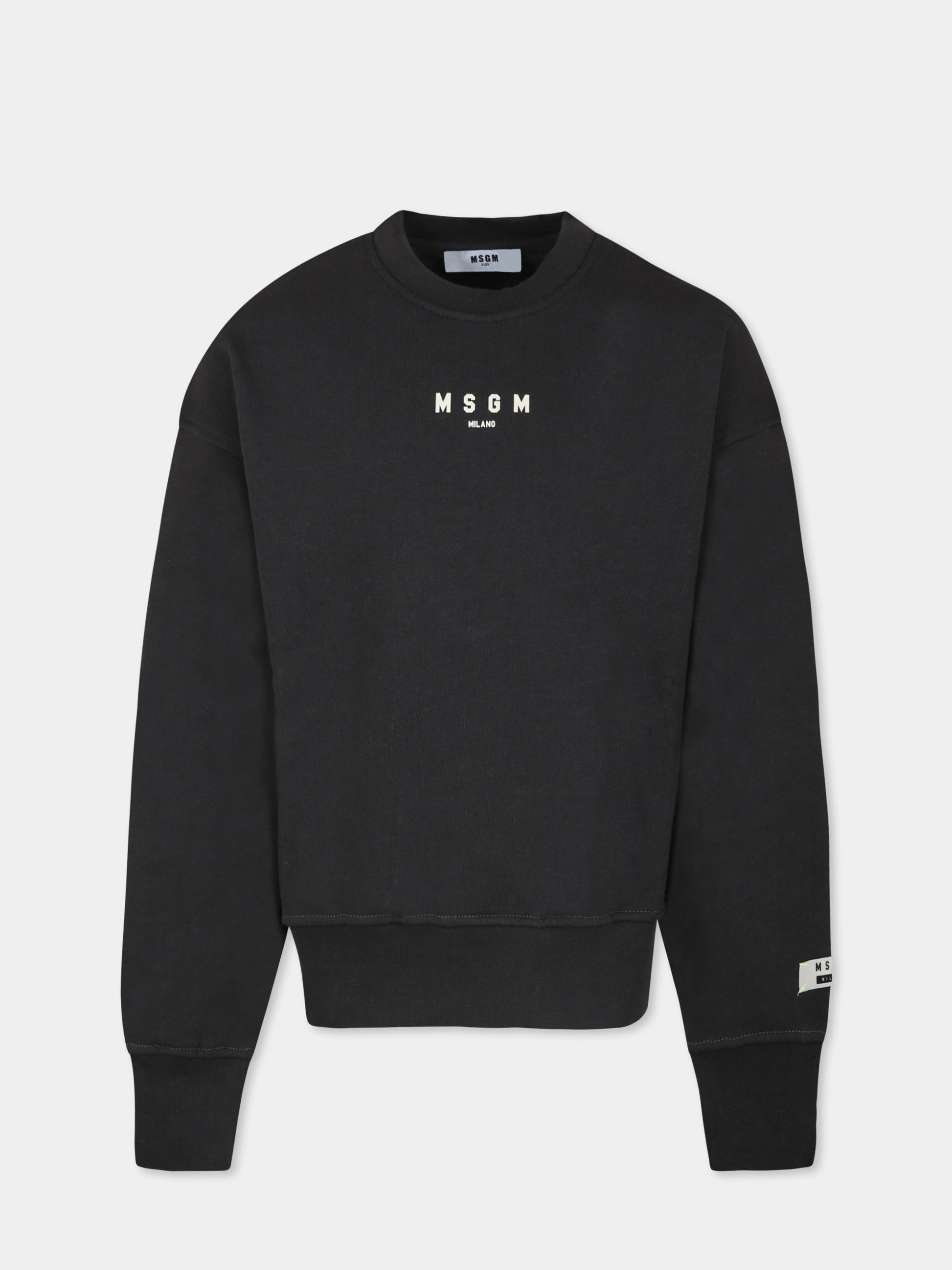 Felpa avorio per bambini con logo,Msgm Kids,F4MSJUSW174 103