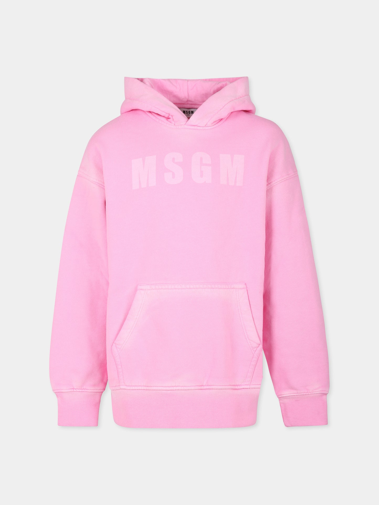 Vestito rosa per bambina con logo,Msgm Kids,F4MSJGHS190 042