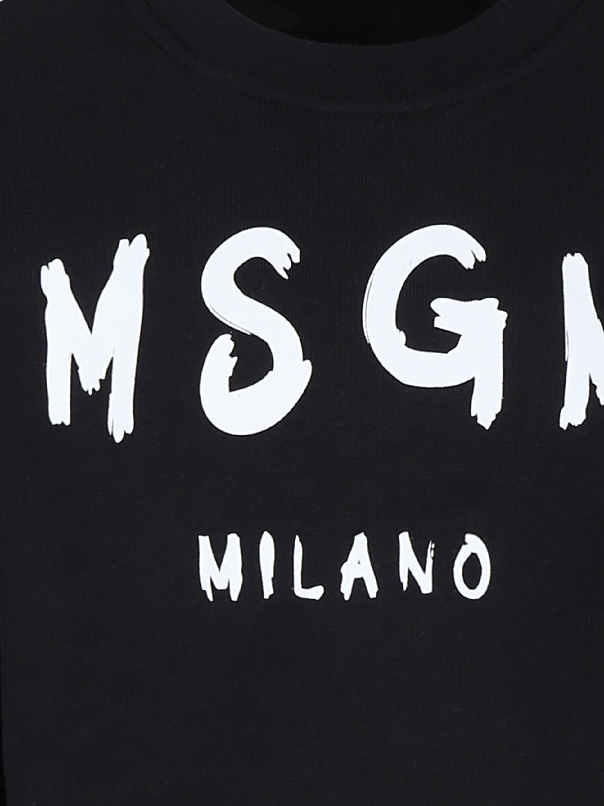 Felpa nera per bambini con logo,Msgm Kids,F4MSJUSW291 110