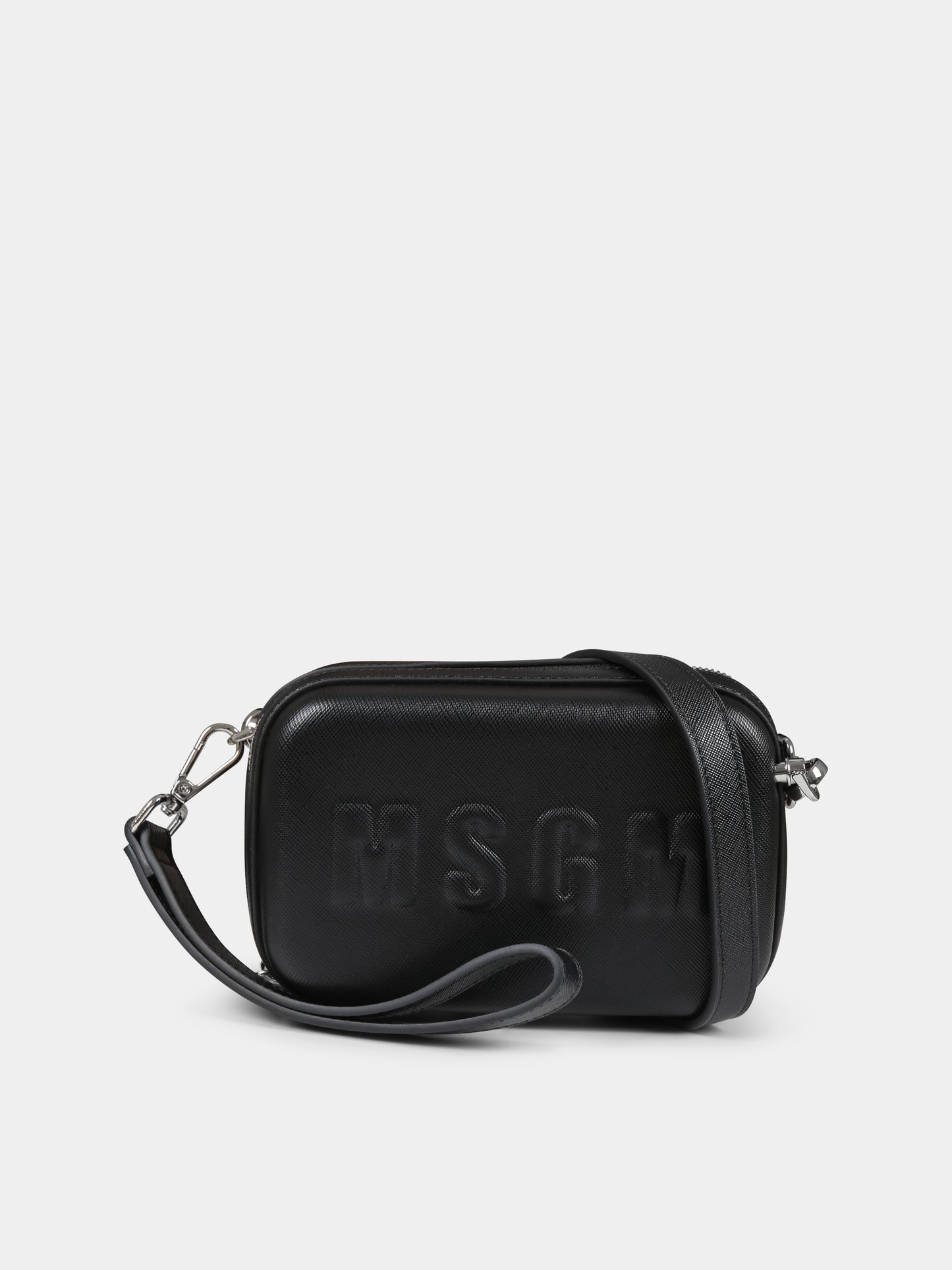 Borsa nera per bambina con logo,Msgm Kids,F4MSJGBA150 110