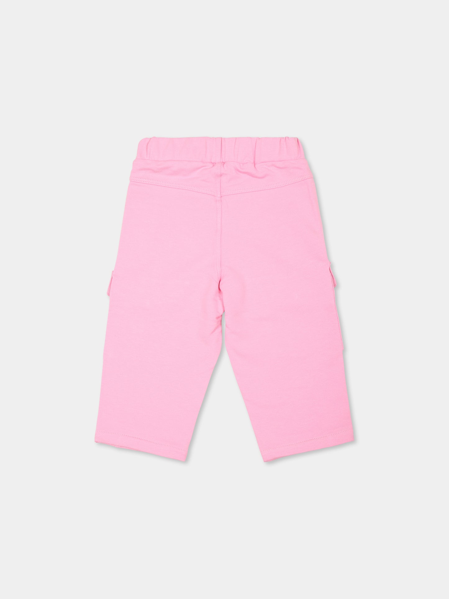 Pantaloni cargo rosa per neonata,Msgm Kids,F4MSNGPA050 042